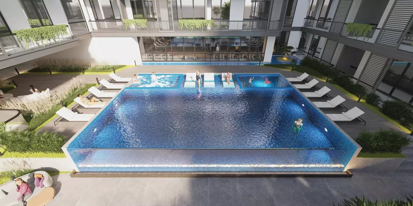 Olivia Residences barbecue area, DIP 1, Dubai