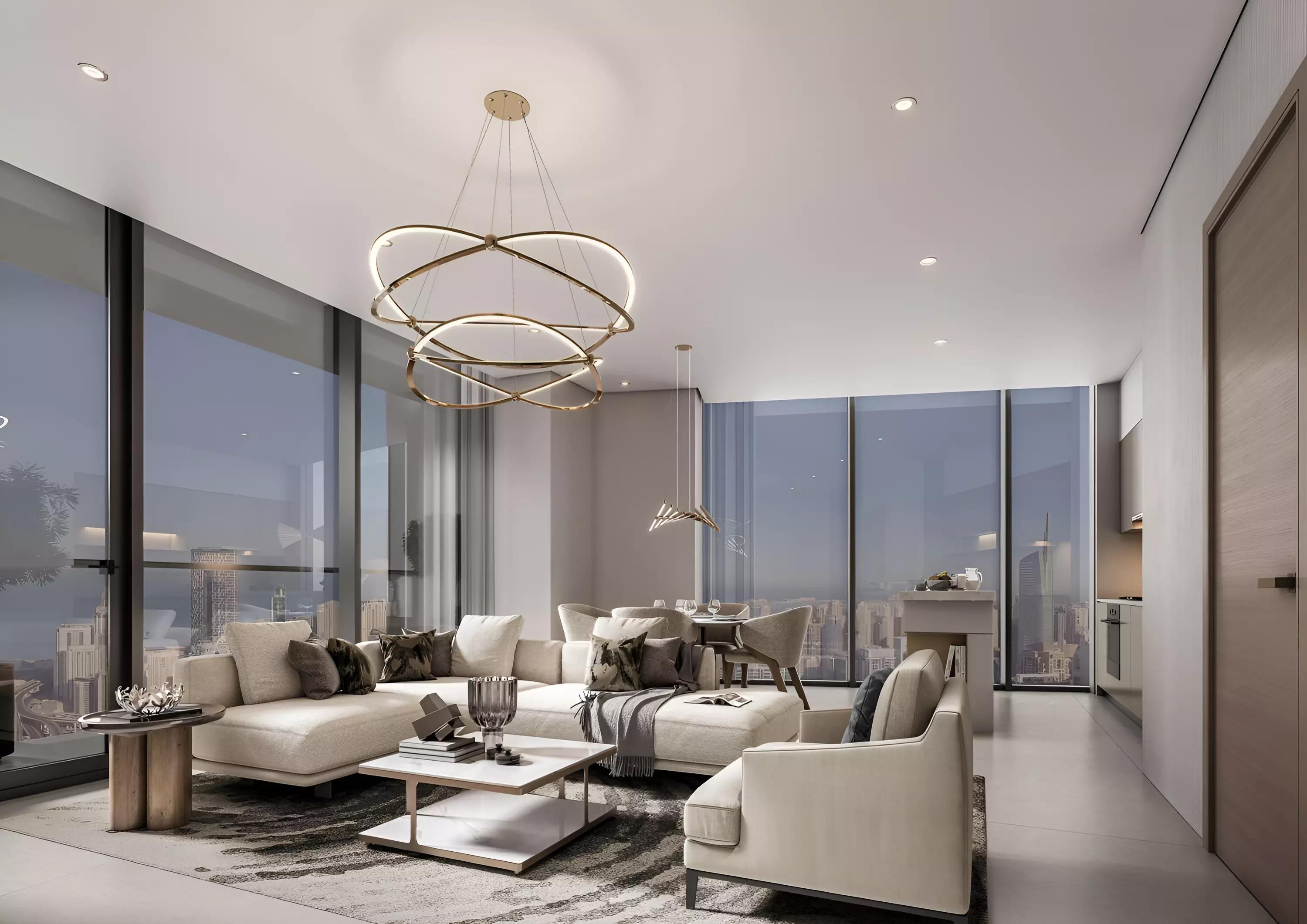 Residential building elevation at The Horizon at Sobha Central, Sobha Central community