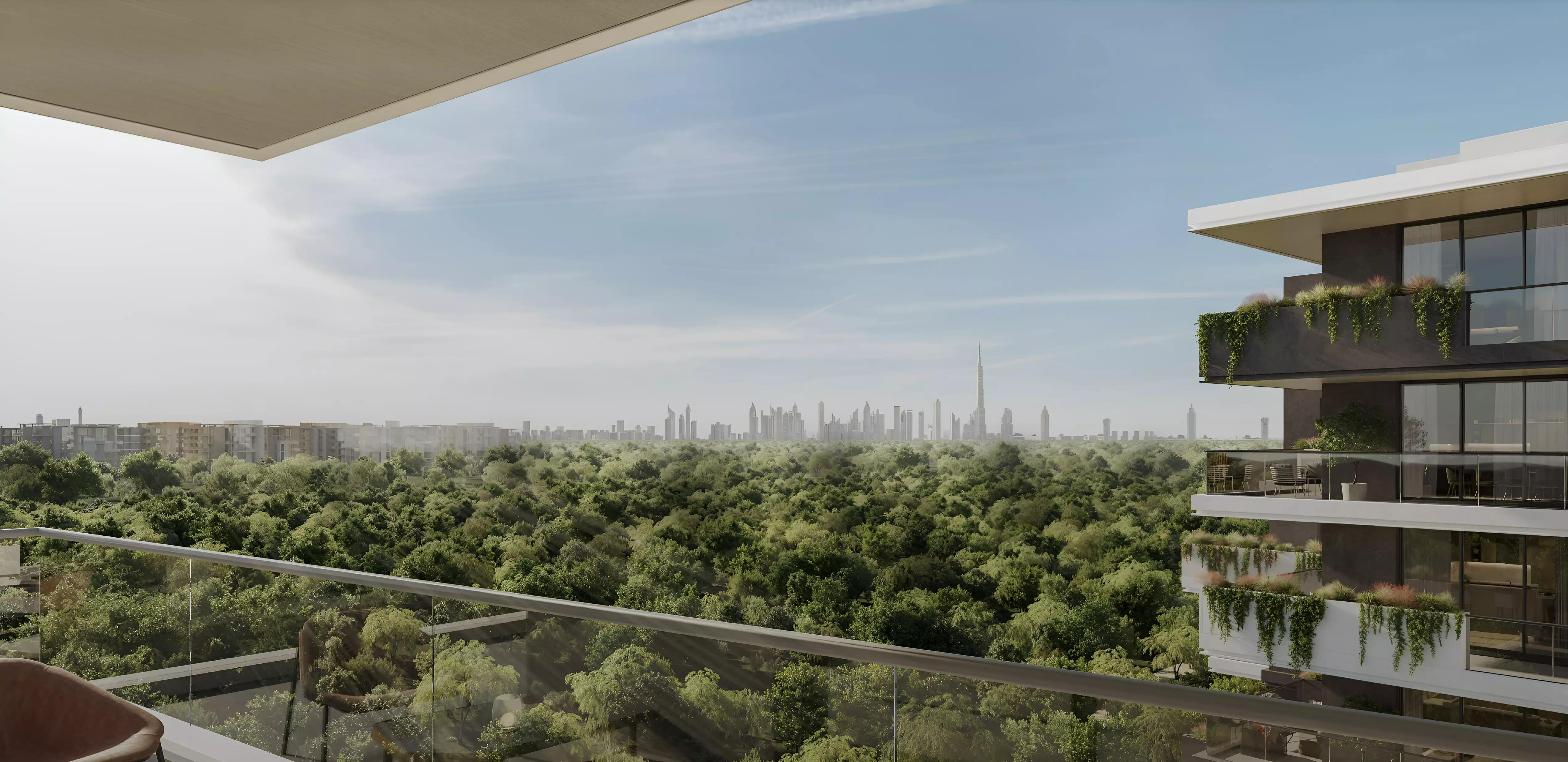 Cilia at Ghaf Woods exterior building facade, Dubai Land, Dubai