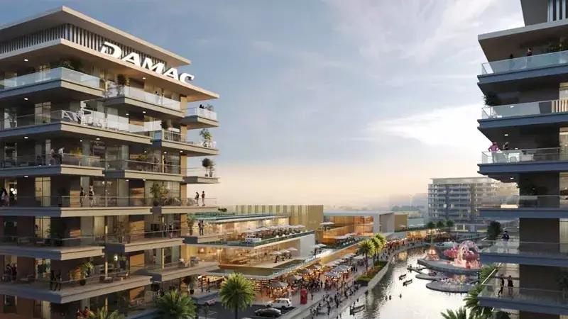 Damac Water Vein residential tower with waterfront community setting, Dubai