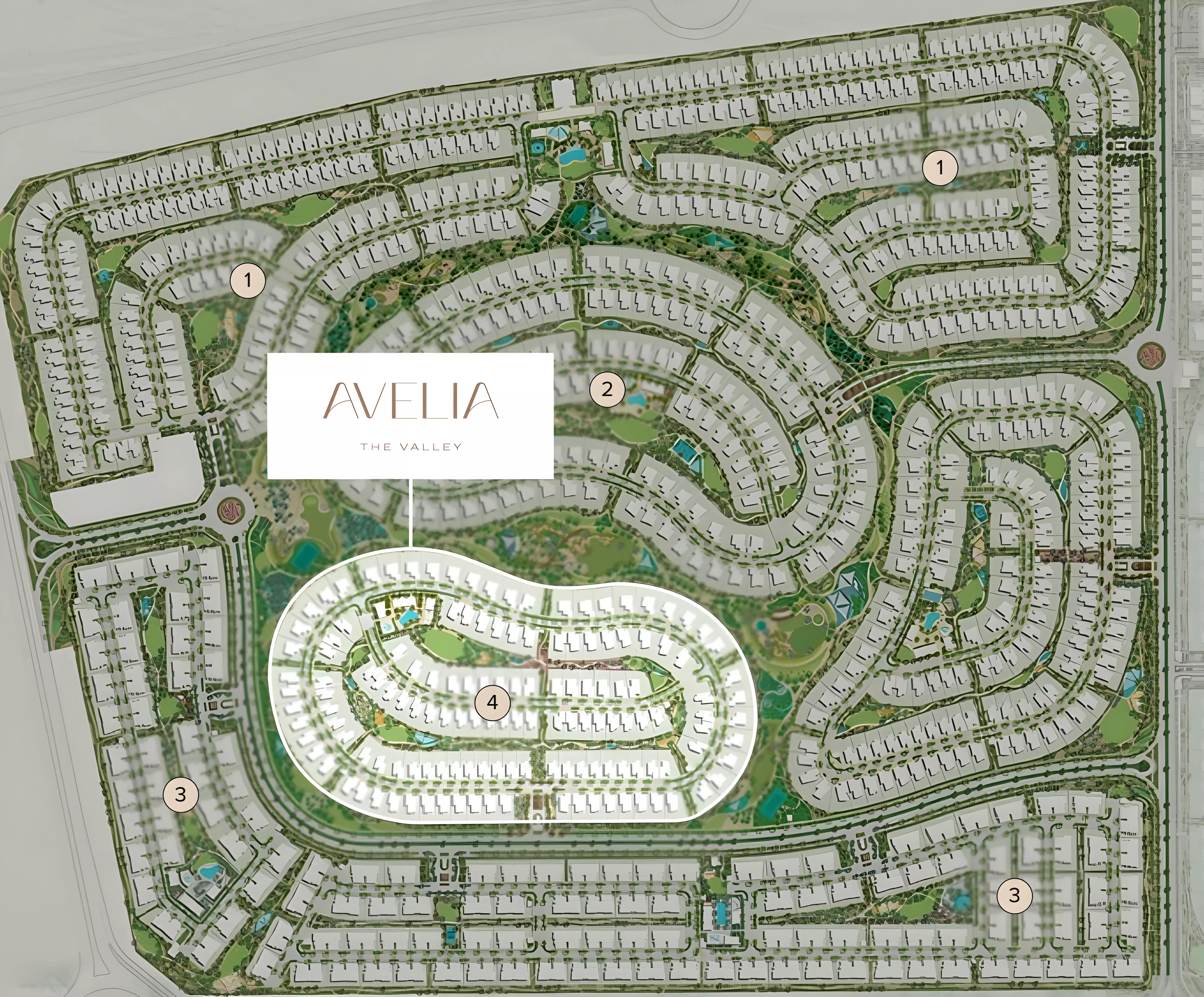 Avelia at The Valley master plan layout, Dubai