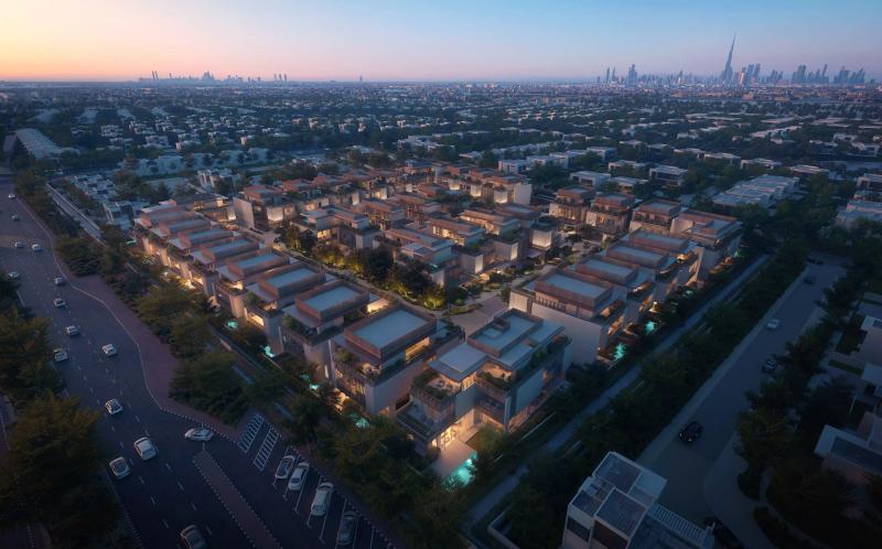 Numa Reserve villa exterior with landscaped frontage, District 11, MBR City, Dubai