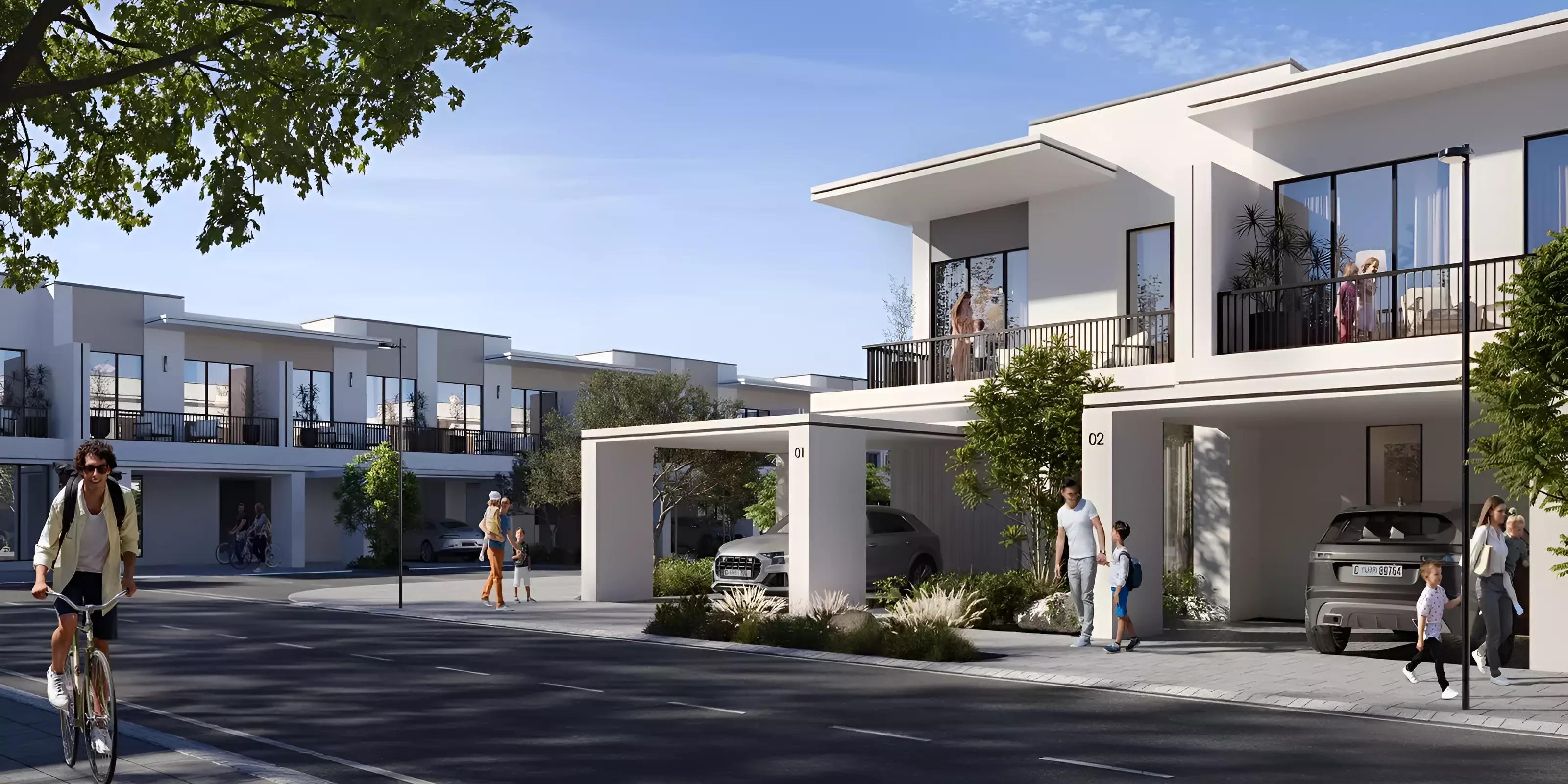 Elora townhouse exterior facade at The Valley, Dubai