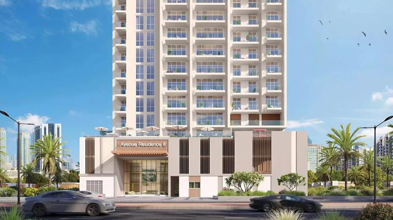 Avenue Residence 8 exterior facade in Al Furjan, Dubai