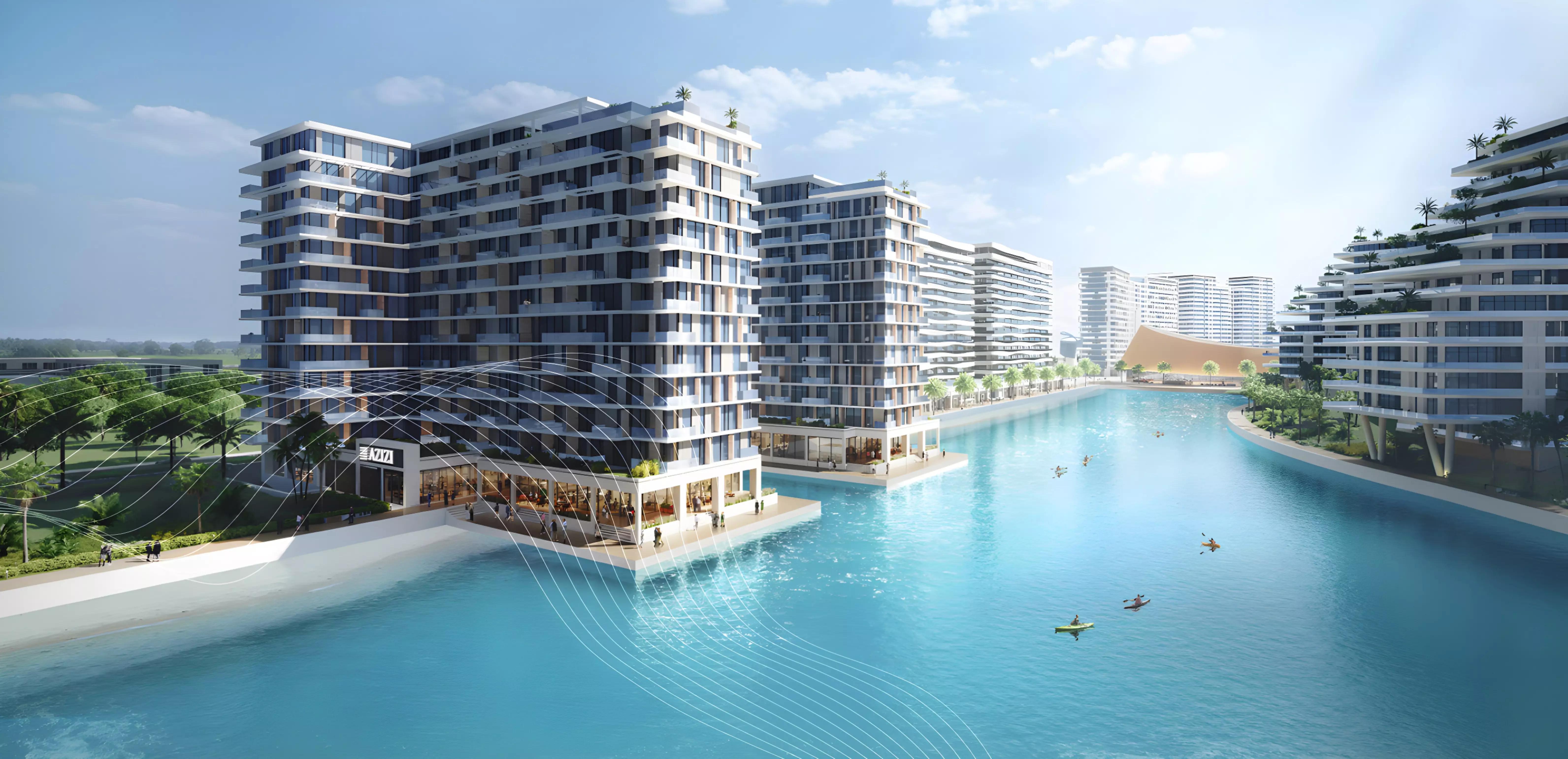 Waterfront facade of Azizi Venice 6, Dubai South