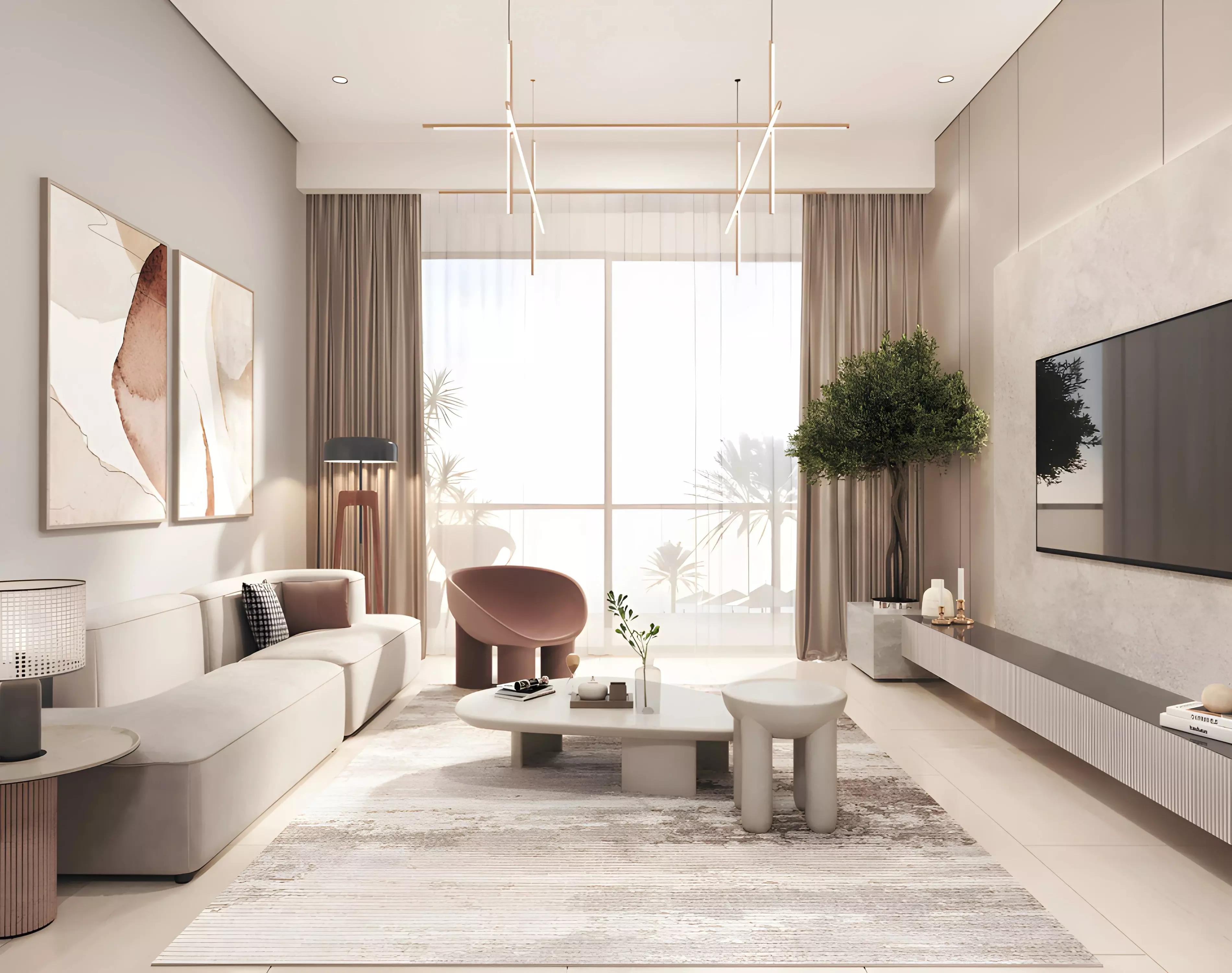Marquis Insignia amenity terrace and outdoor seating, Arjan, Dubai