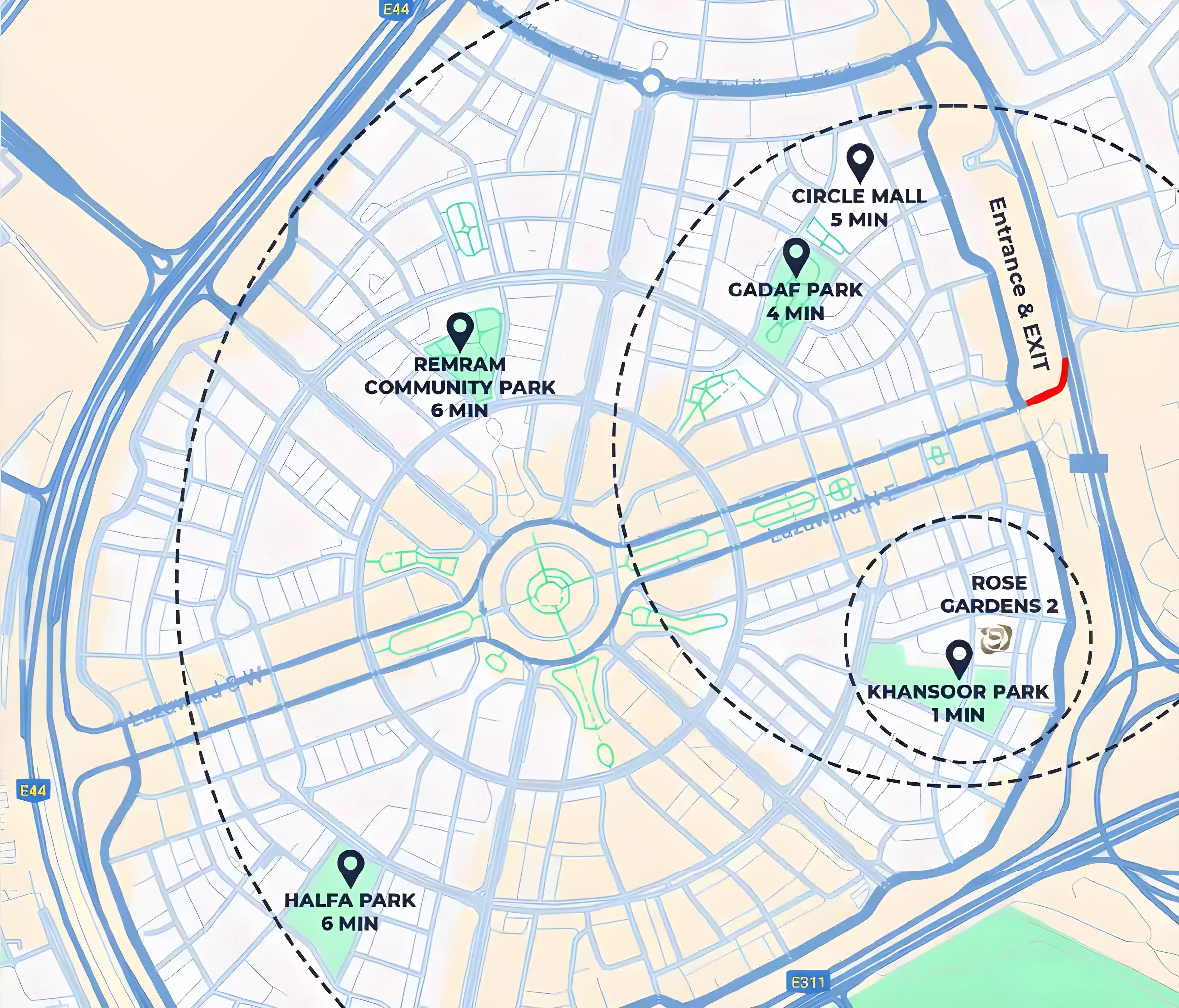 Rose Garden Phase 2 master plan layout, Emirates Gardens 1, JVC