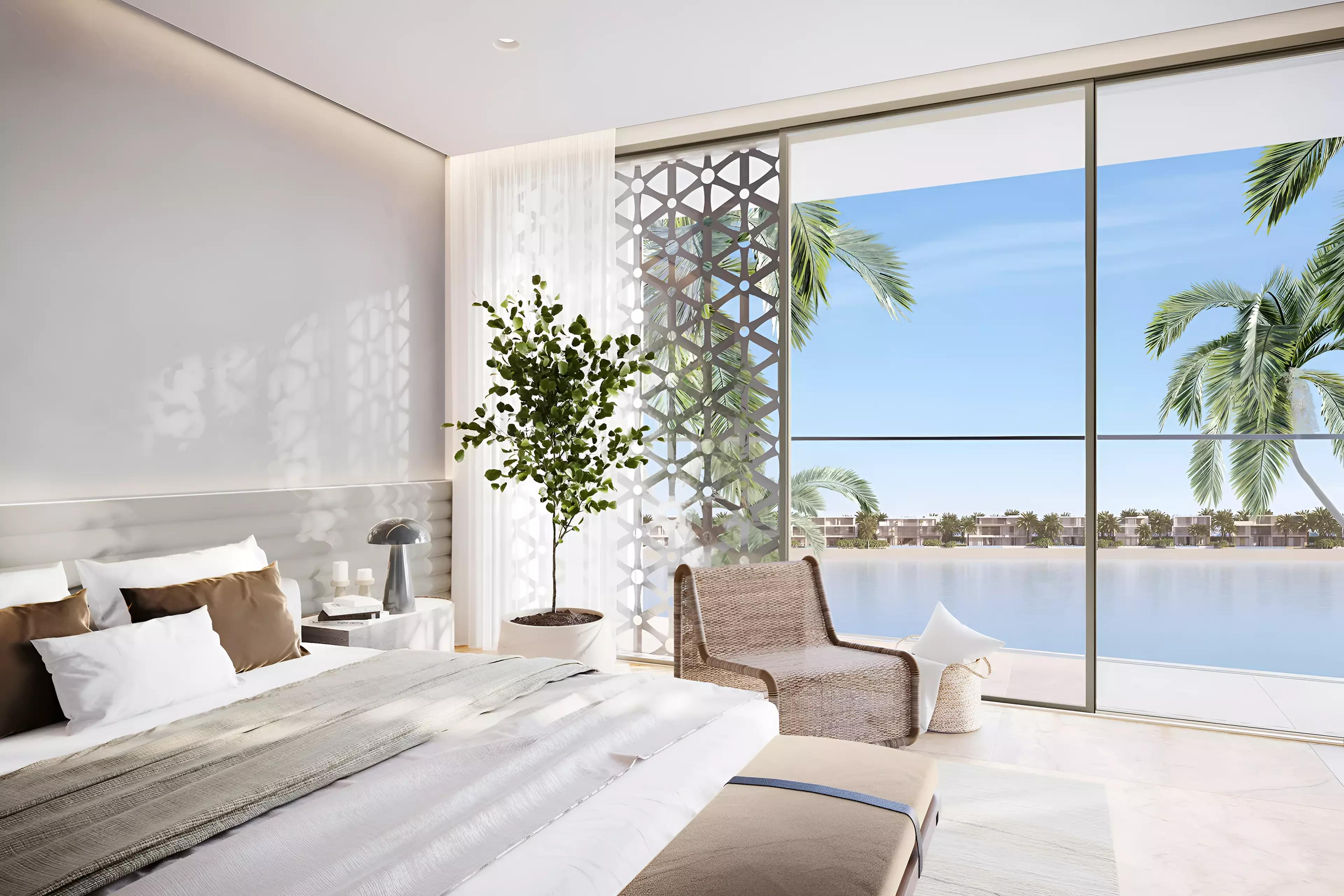 Villa Blue Horizon outdoor pool and terrace, Palm Jebel Ali, Dubai
