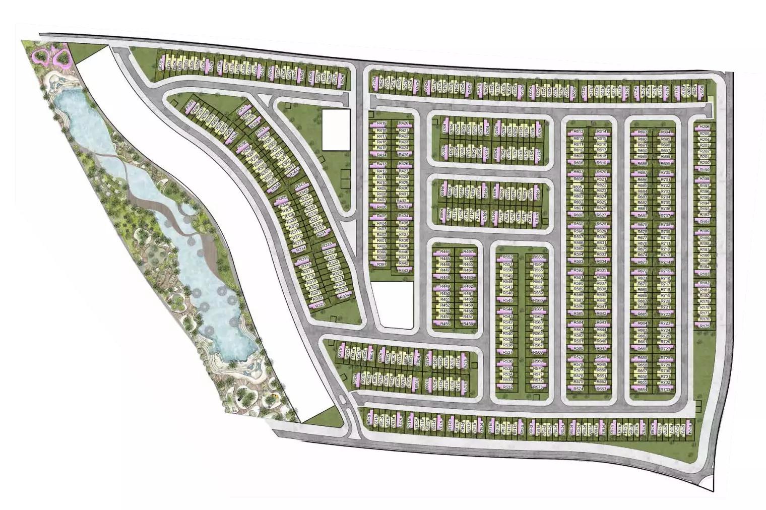 Marbella master plan layout within DAMAC Lagoons, Dubai