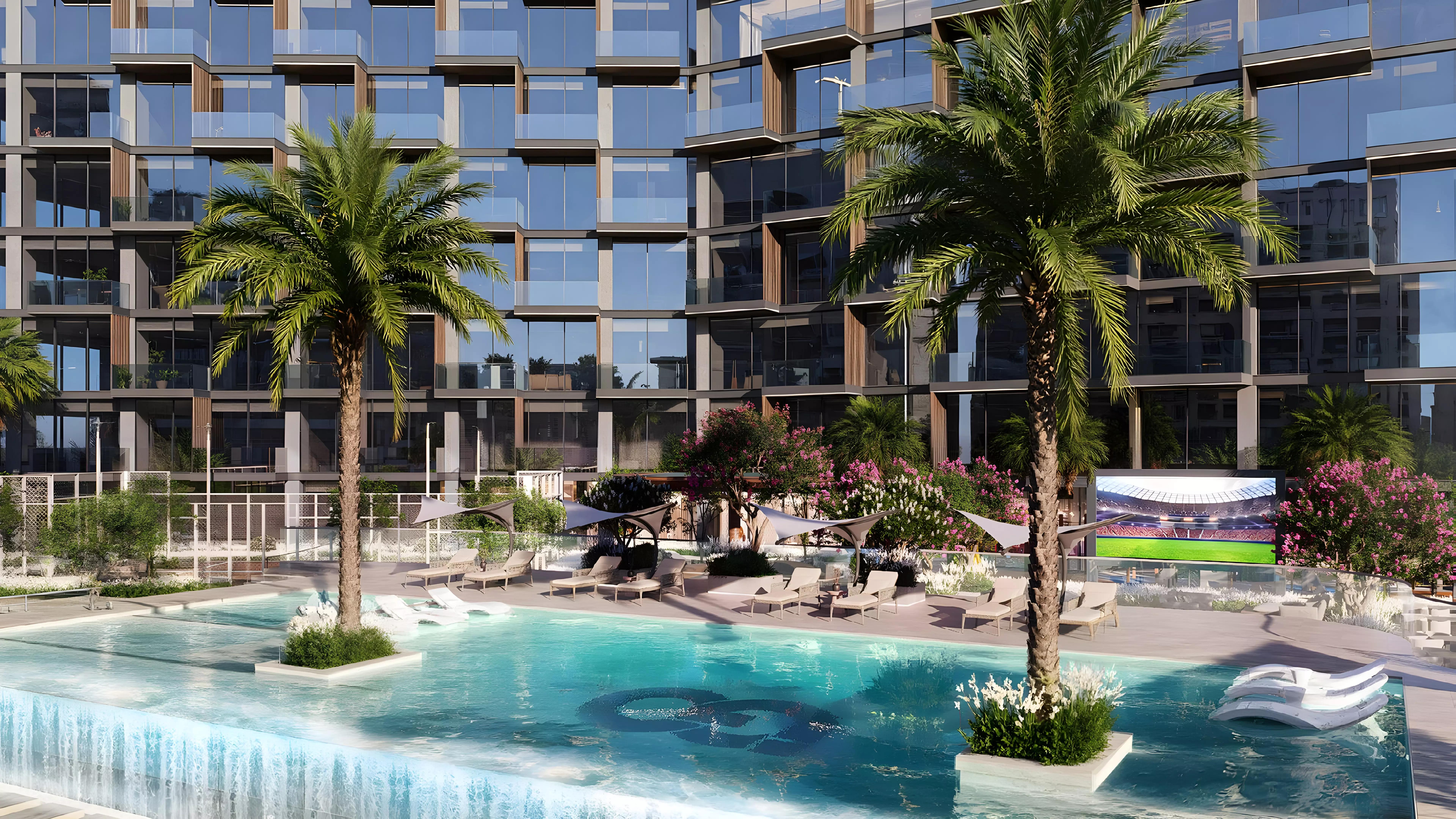 The Winslow apartment interior living space, Meydan, Dubai