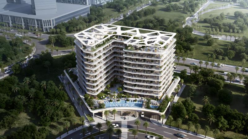 Enre Residence exterior facade, Dubai South