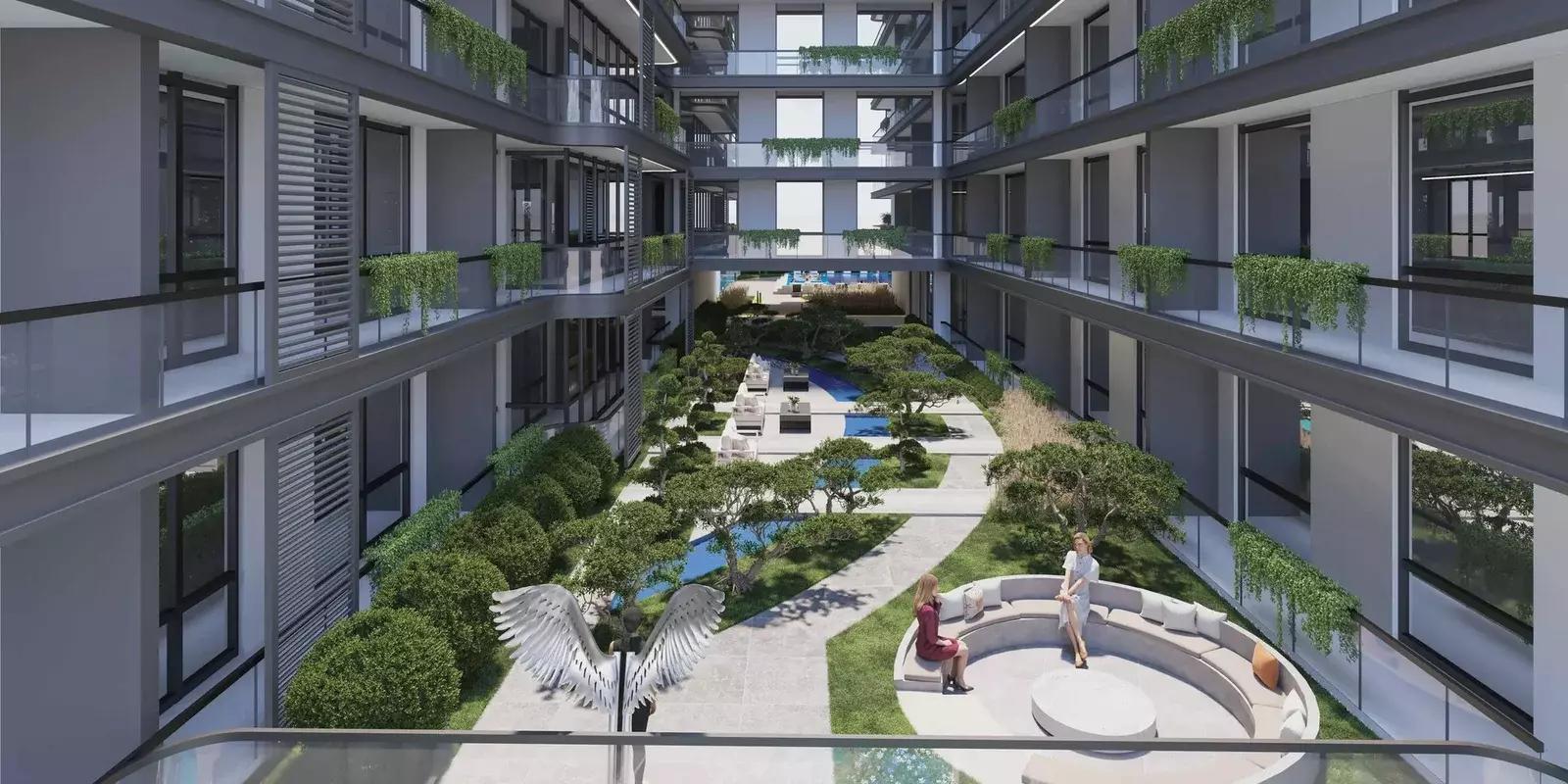 Olivia Residences kitchen and dining space, DIP 1, Dubai