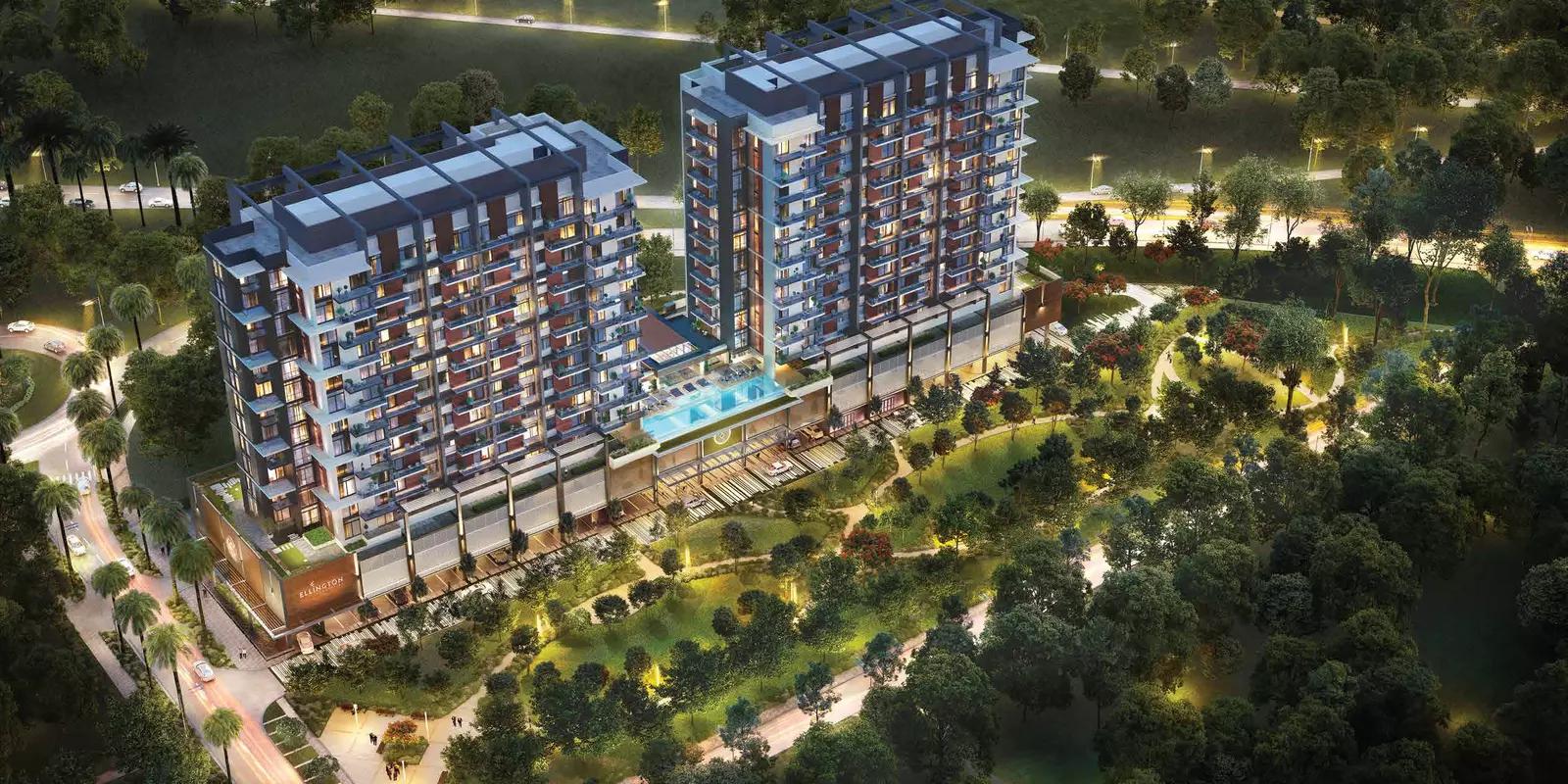 Wilton Park Residences Phase 2 apartment interior living space, MBR City, Dubai