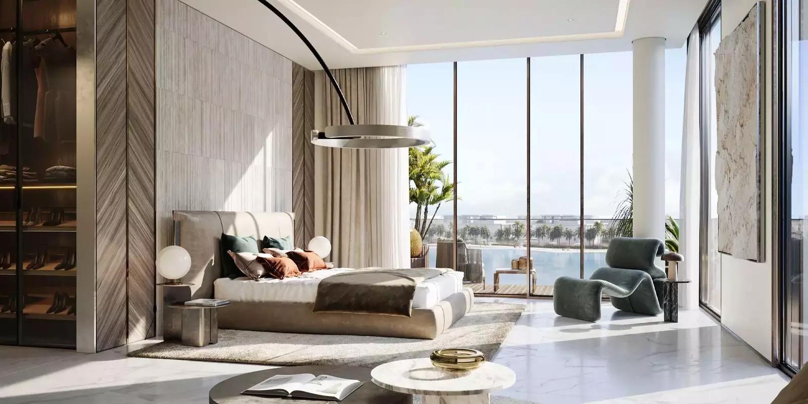 District One West villa cluster aerial view, MBR City, Dubai