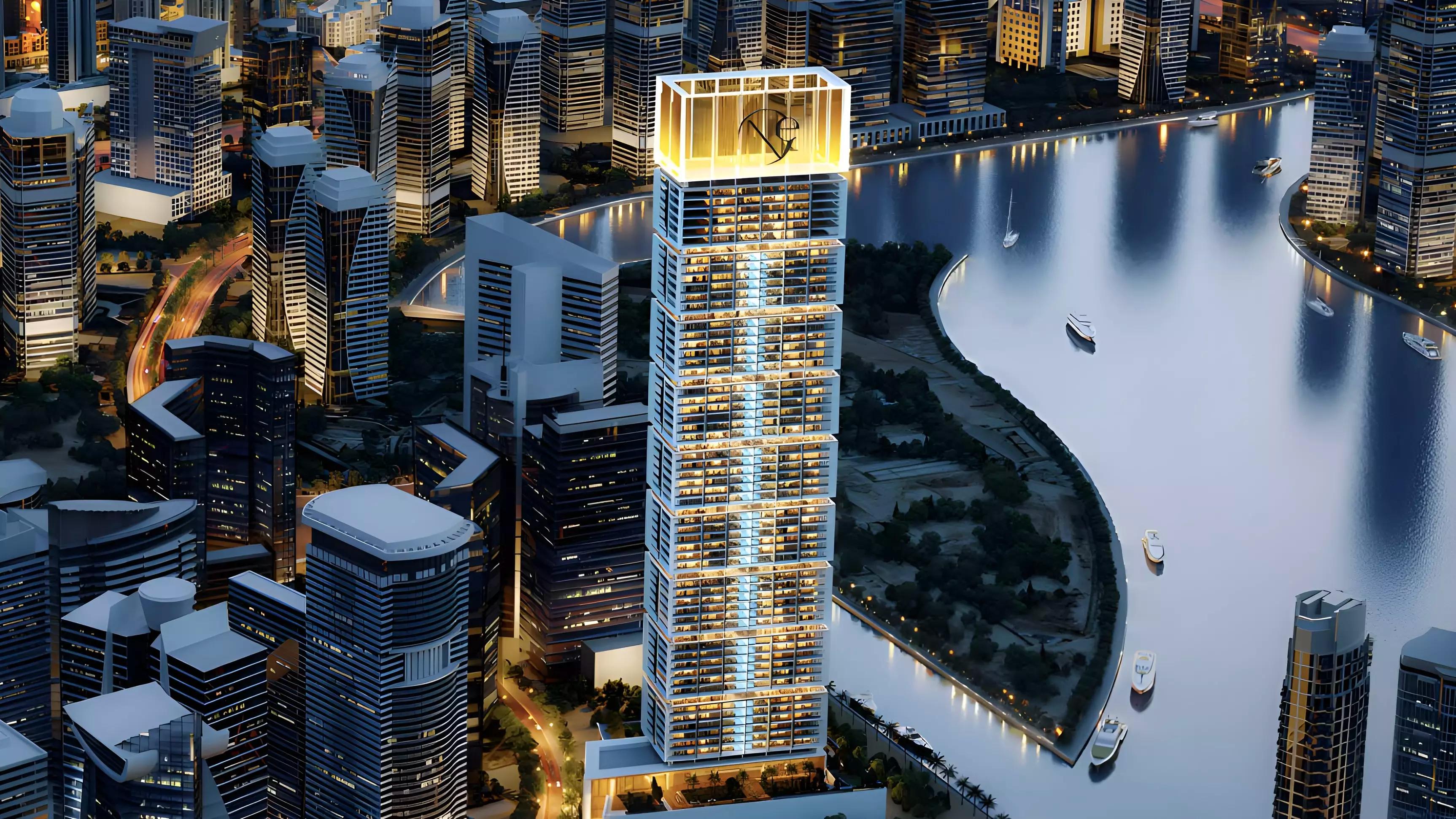 One By Binghatti gymnasium interior, Business Bay, Dubai
