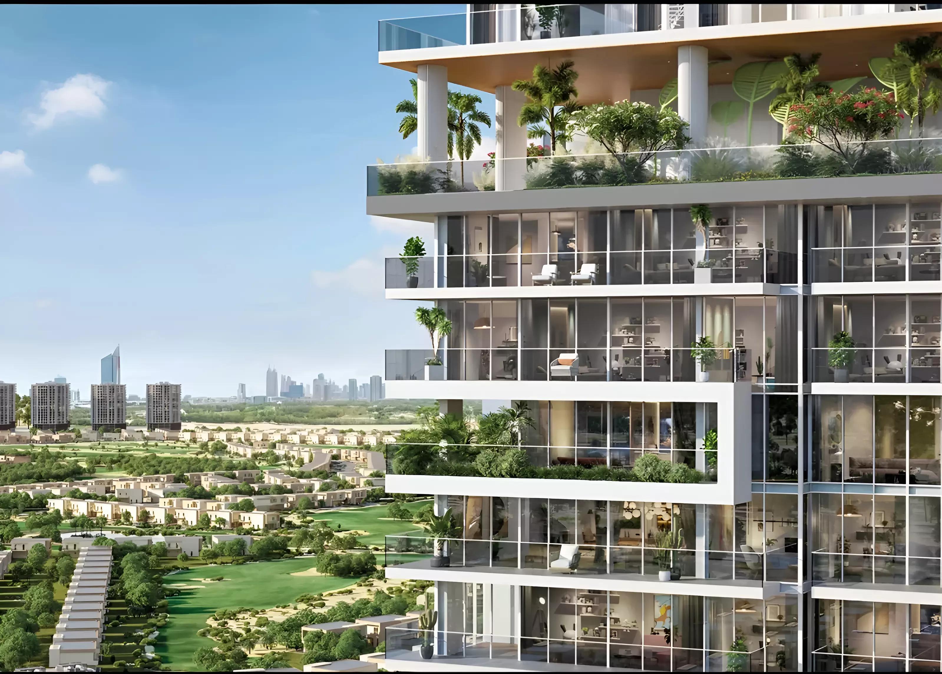 Legado amenity deck with pool area, JVC, Dubai