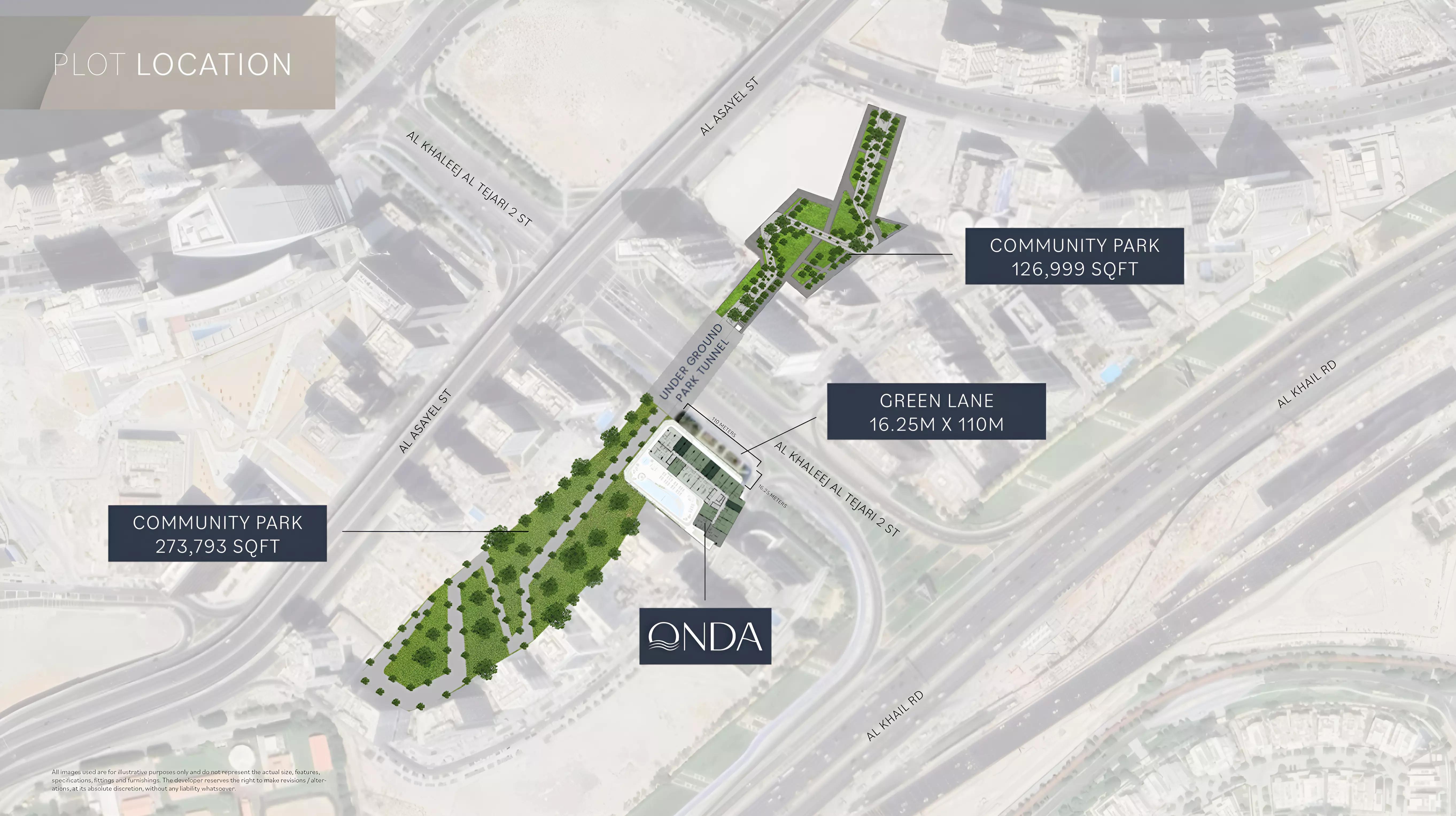 Onda By Kasco masterplan layout, Business Bay, Dubai