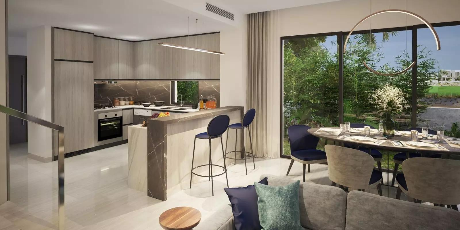 The Legends townhouse balcony and outdoor seating, DAMAC Hills, Dubai