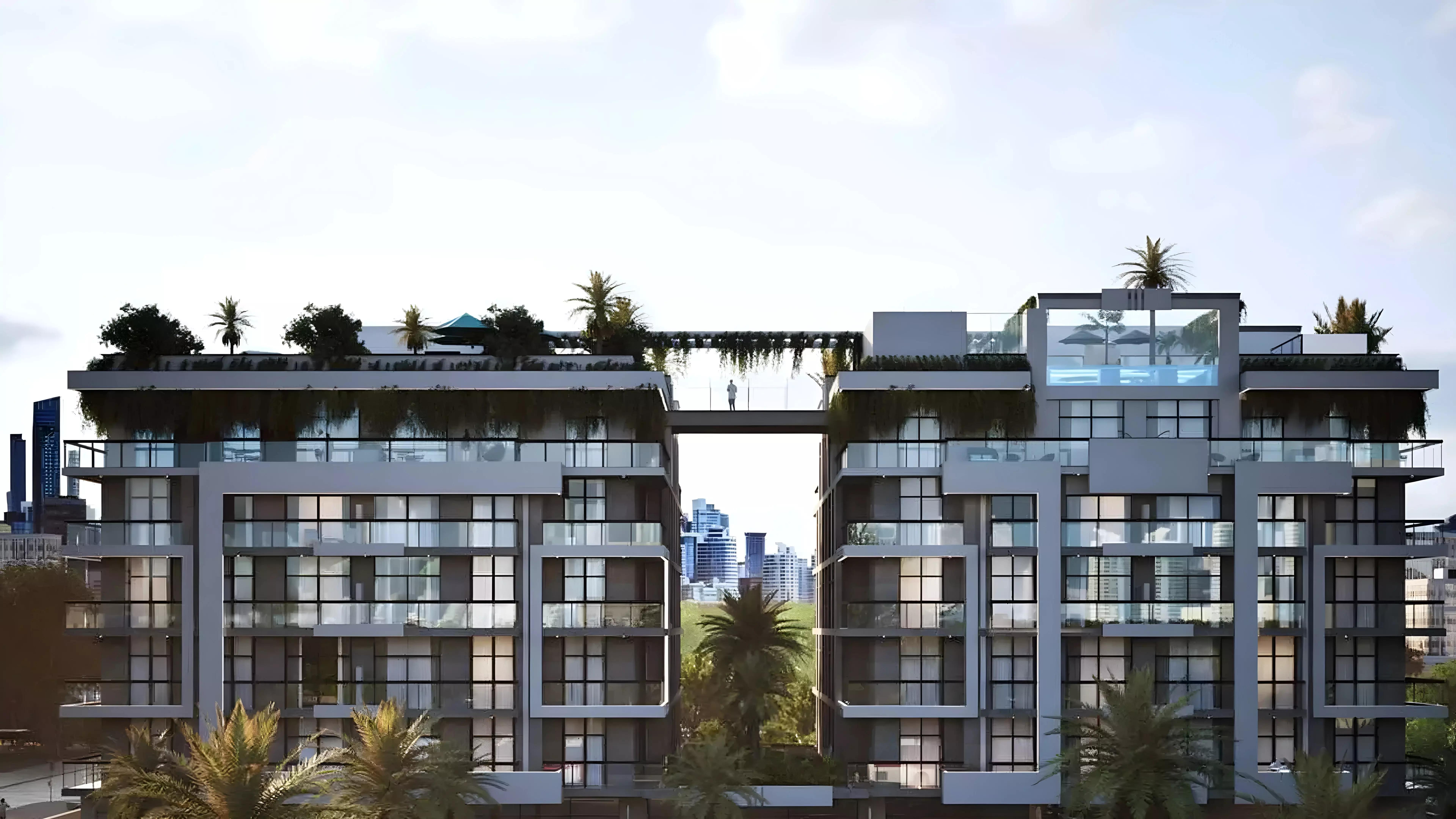 High Best Tower apartment interior living space, District 11, Dubai