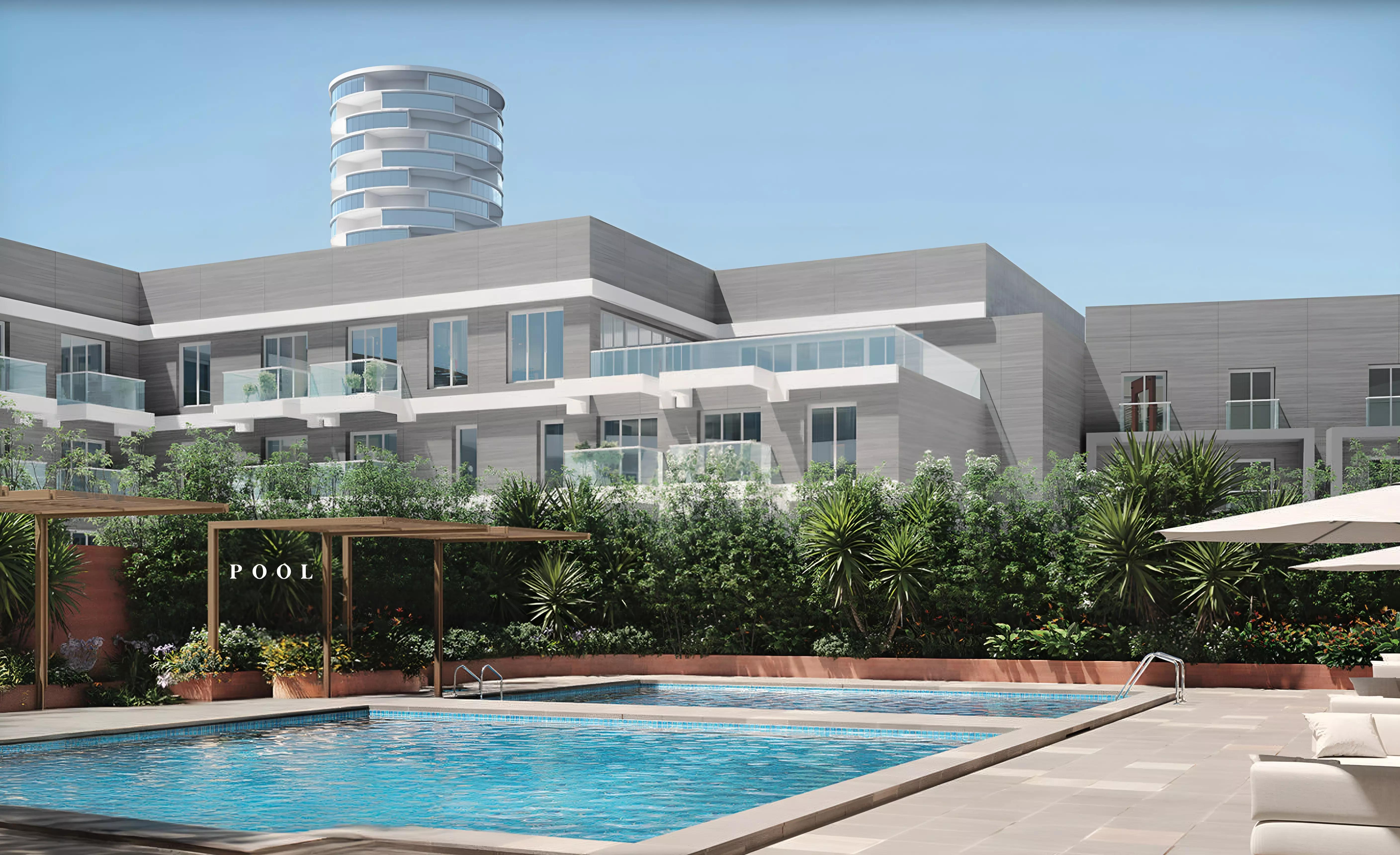 Carmel Residences building view from street level, District 13, JVC