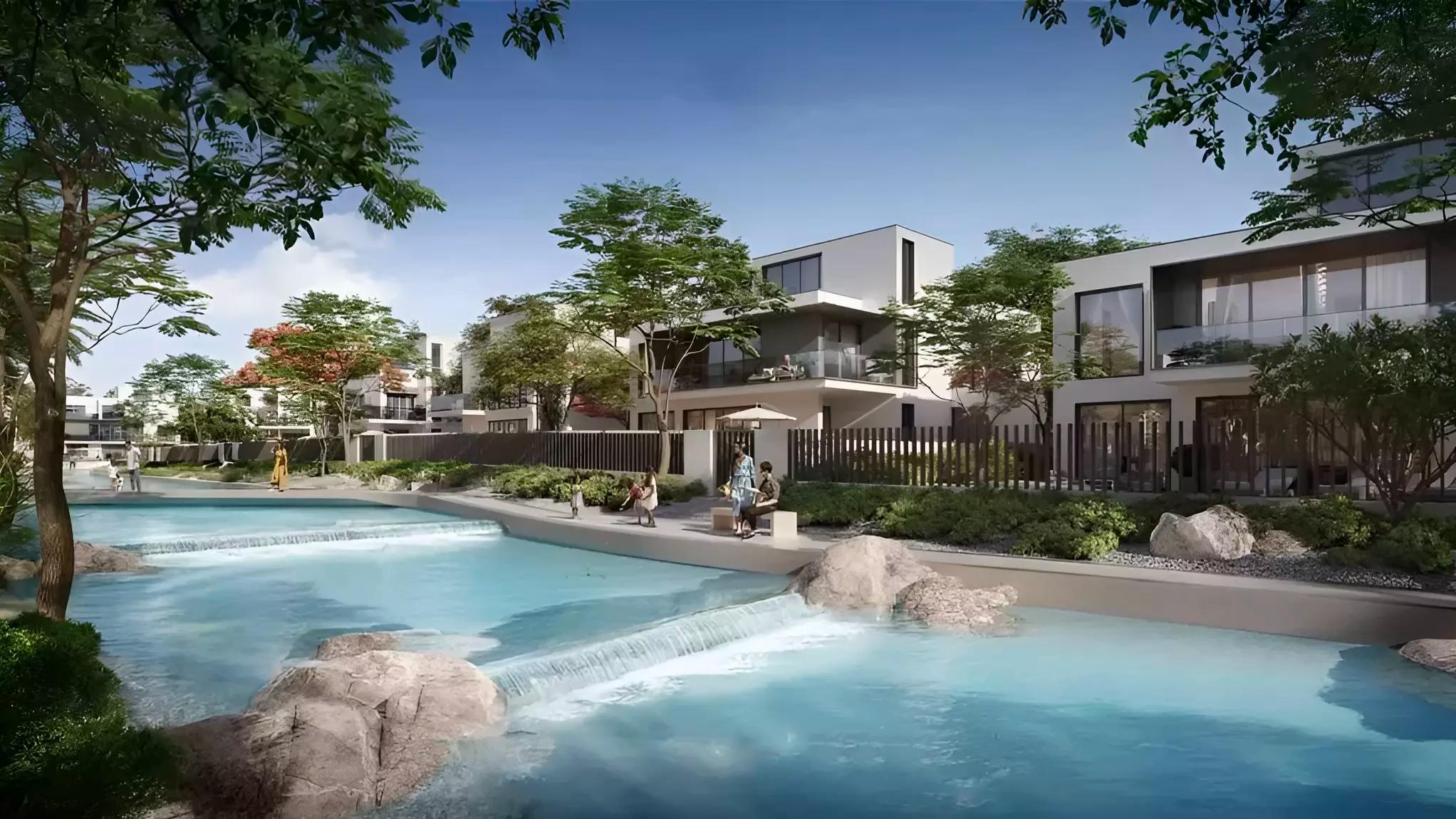 Lavita villa exterior with landscaped frontage at The Oasis by Emaar, Dubai