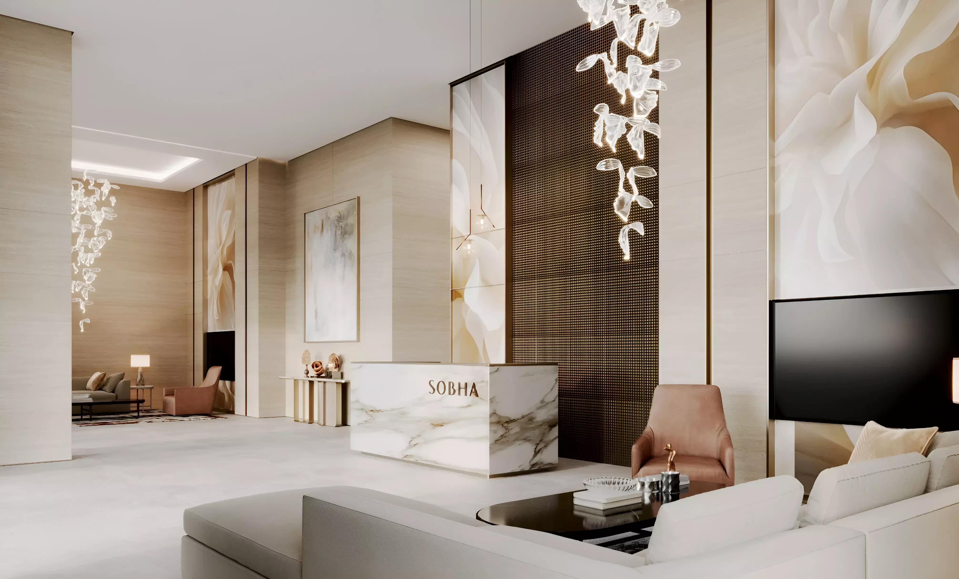 The Tranquil residential tower elevation, Sobha Central, Jebel Ali