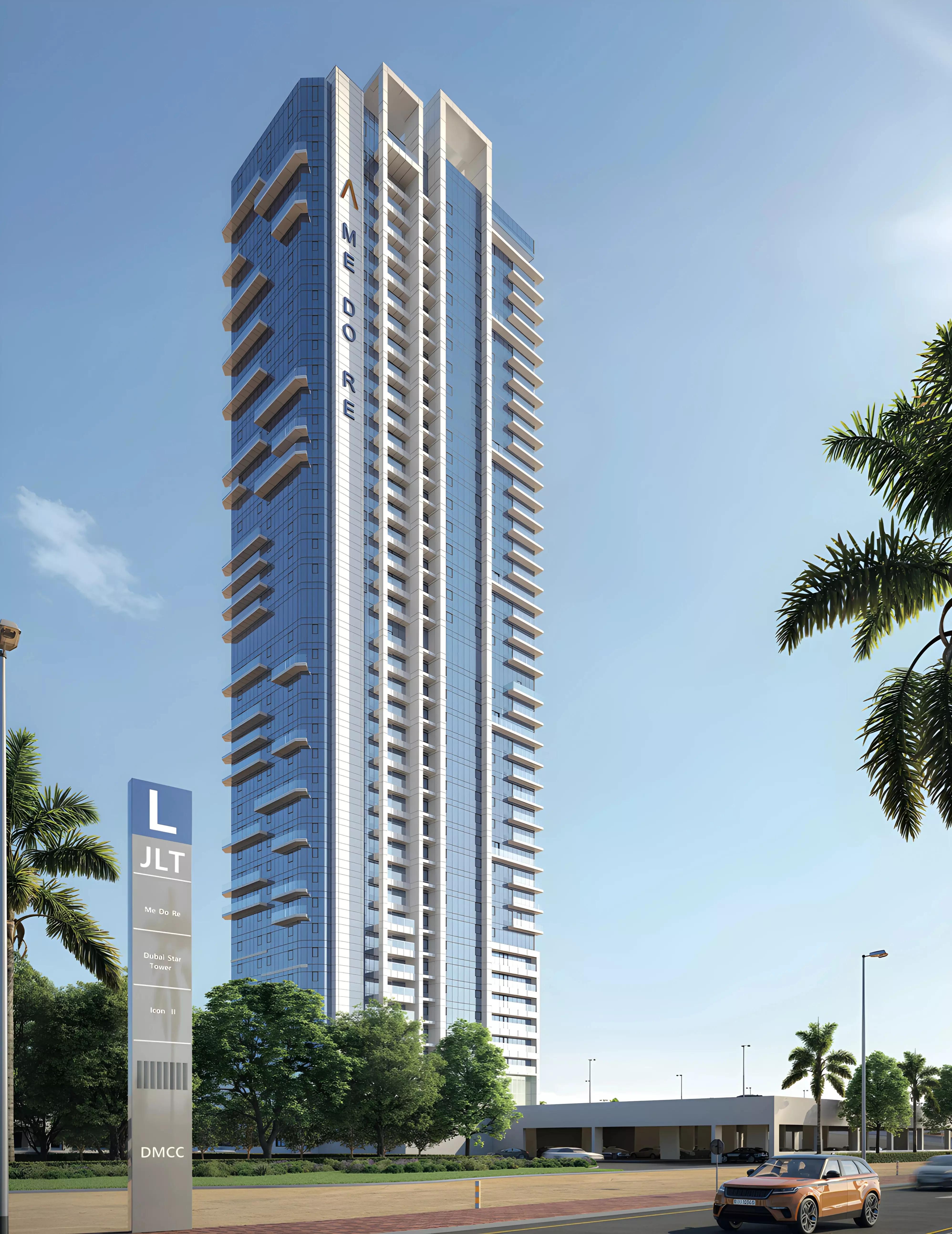 Me Do Re Tower building entrance and lobby, JLT Dubai