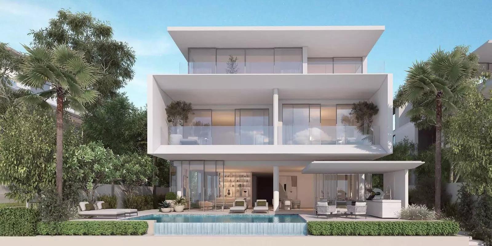 Villa living space interior, The Beach Collection Villas, Palm Jebel Ali