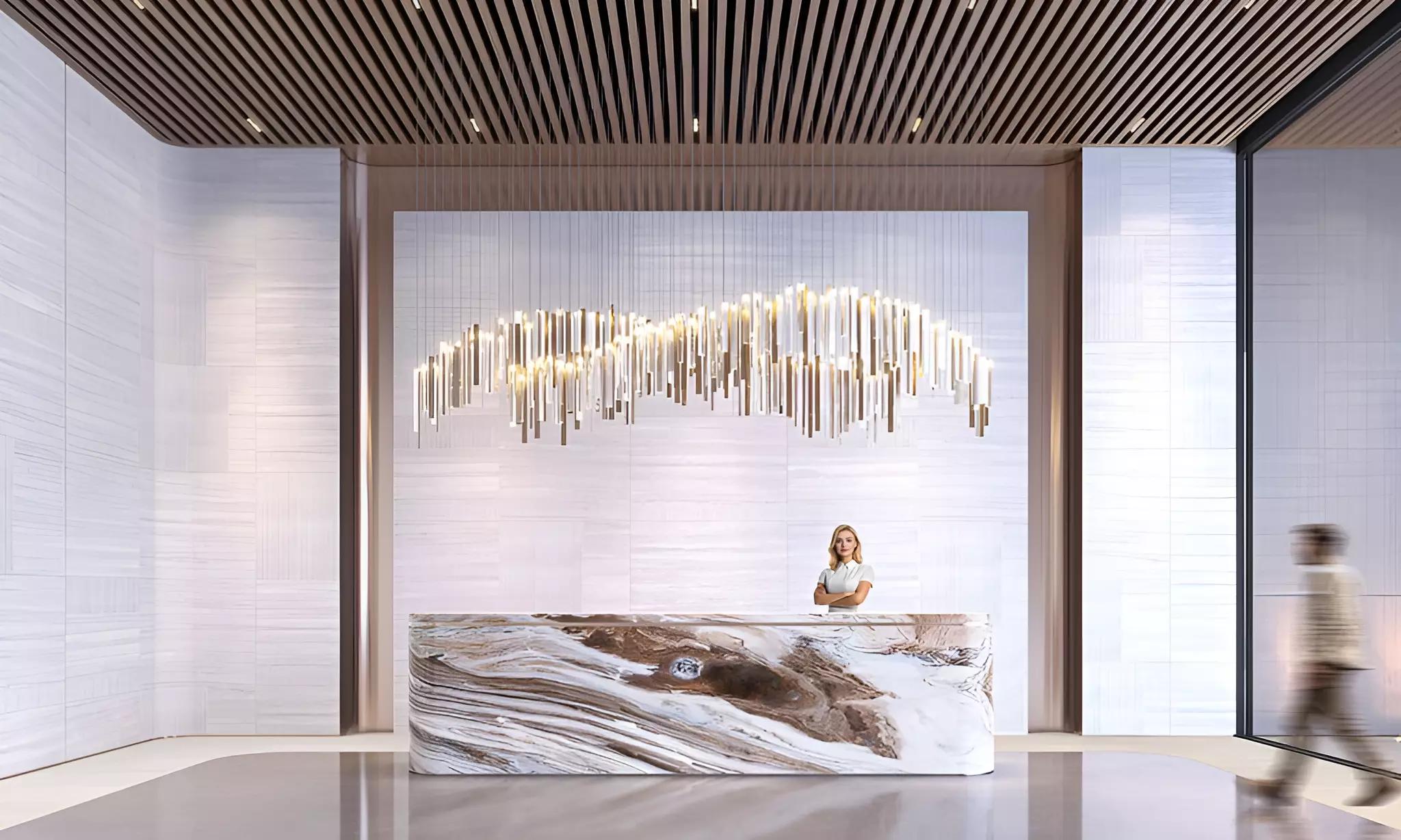 Guzel Tower indoor swimming pool area rendering, JVT, Dubai