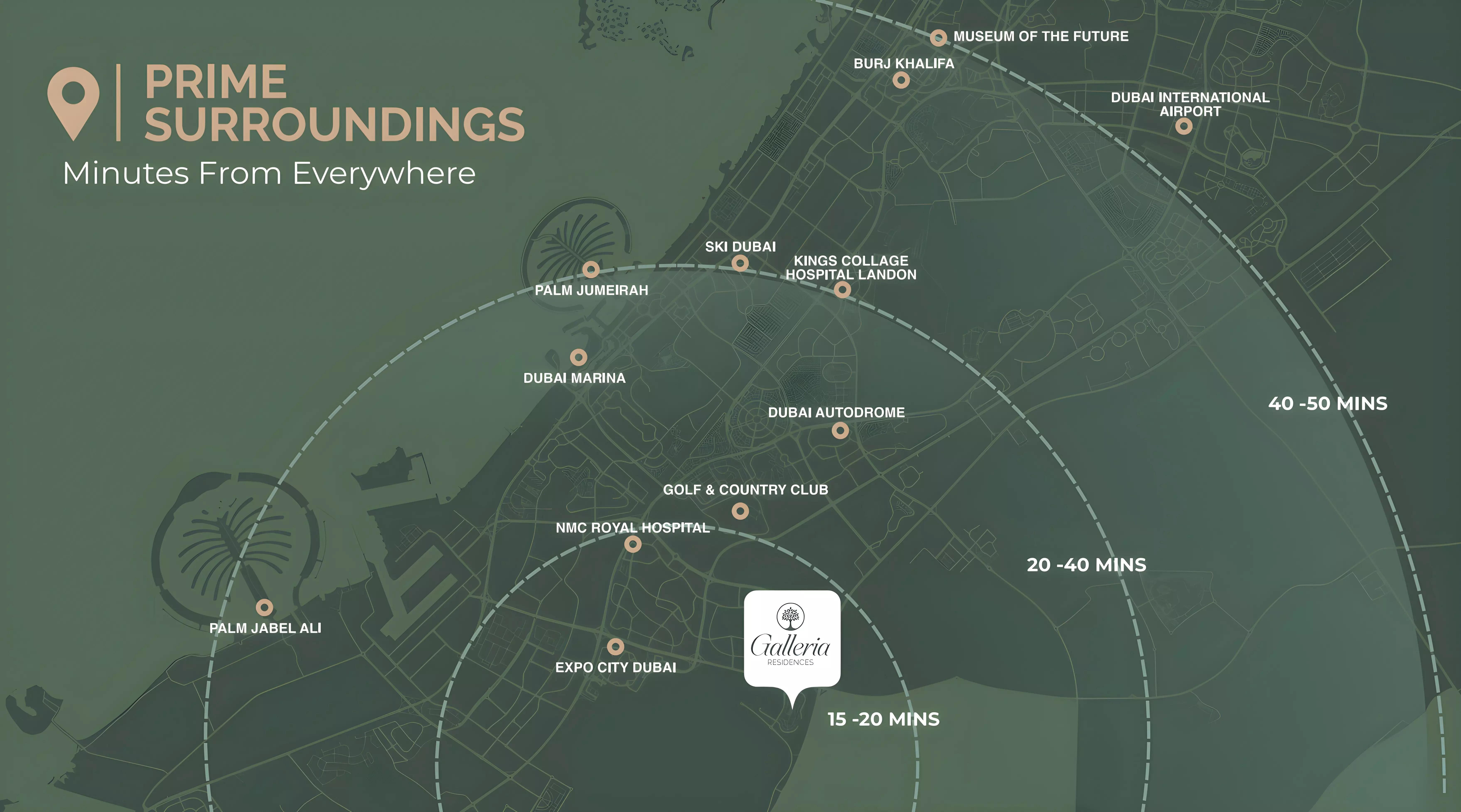 Galleria Residences master plan layout, Dubai South, Dubai