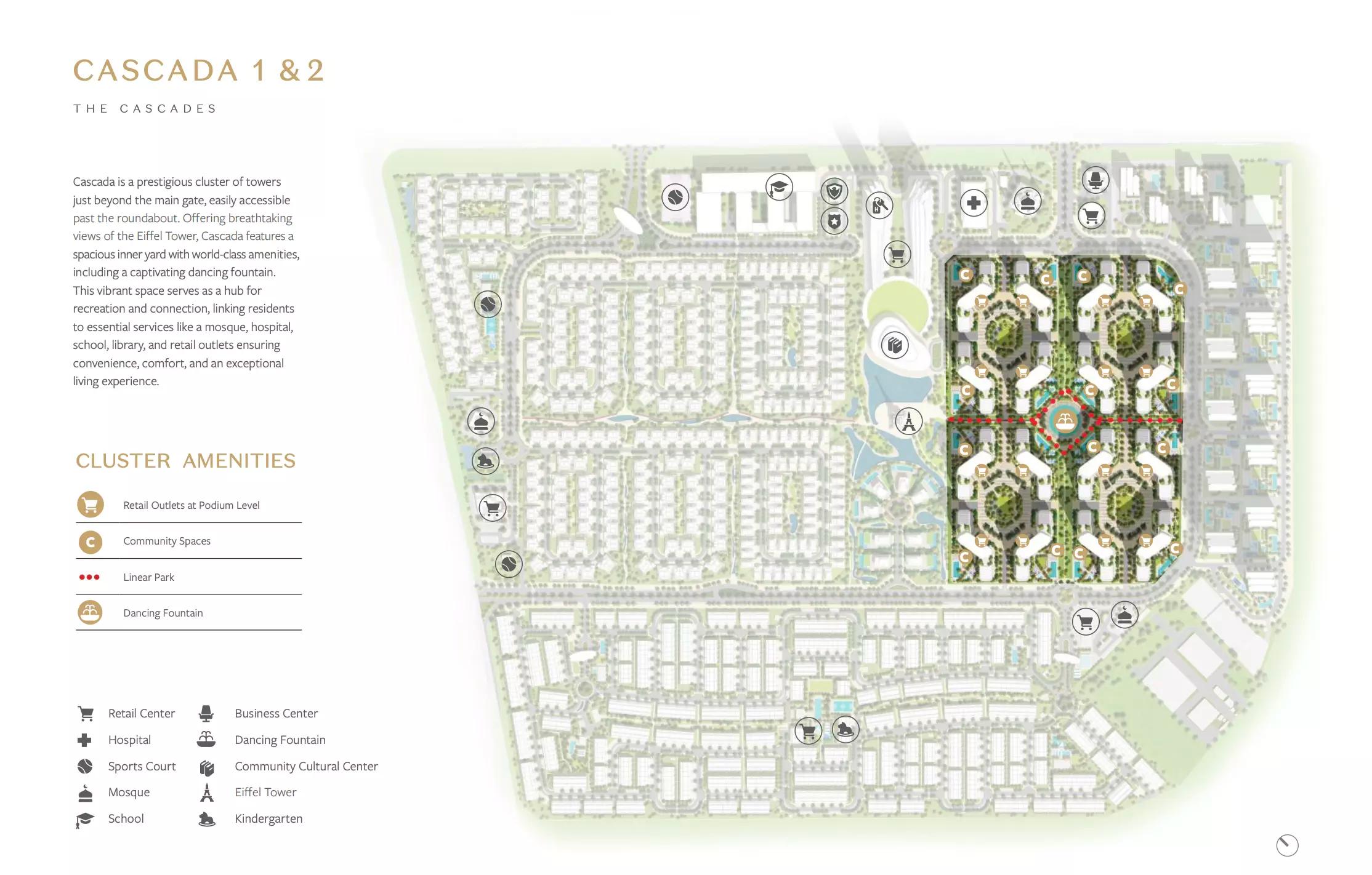 Cascada 2 Waada masterplan layout showing project location