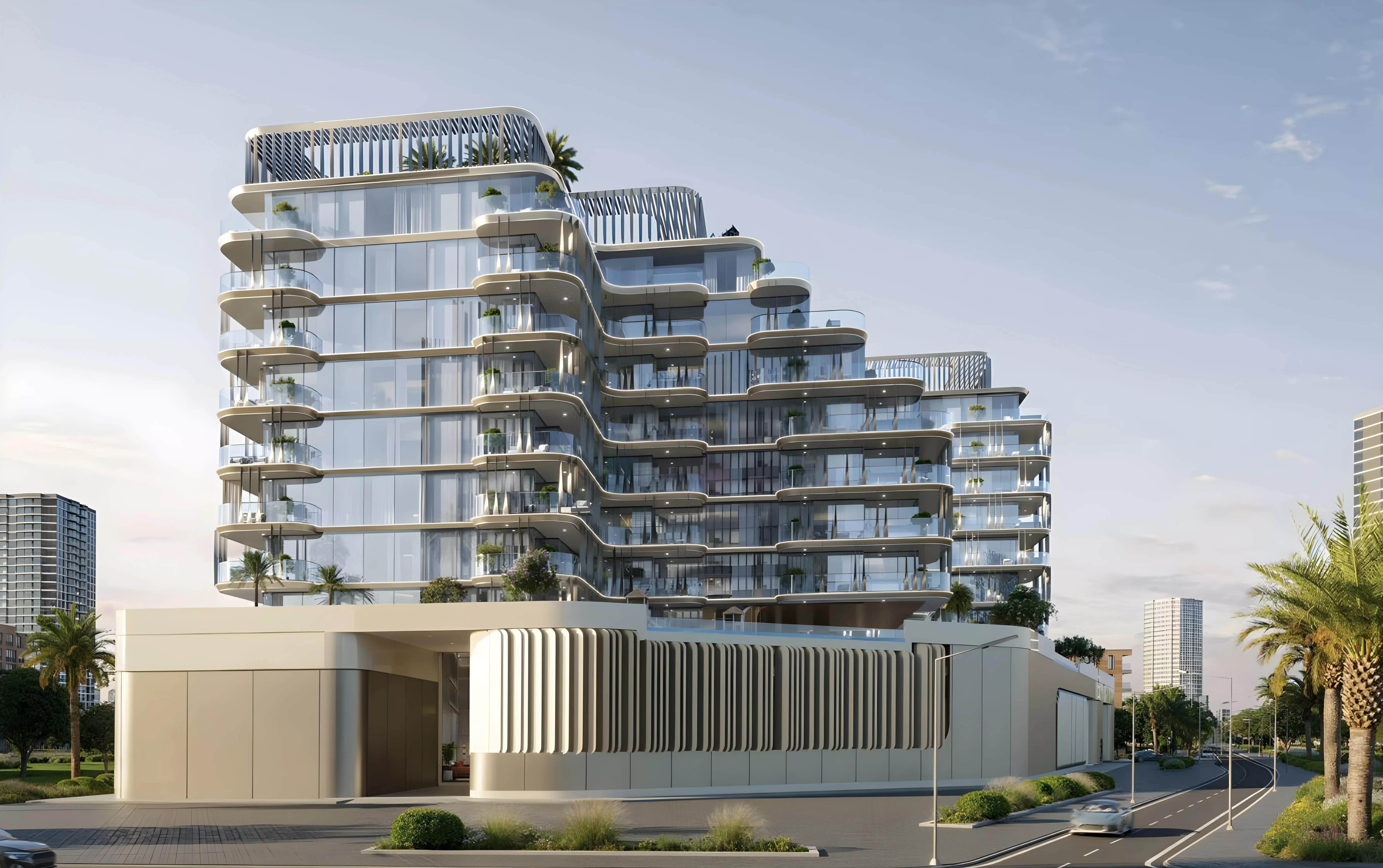 Ocean Bay by Samana tower exterior view, Dubai Islands, Dubai