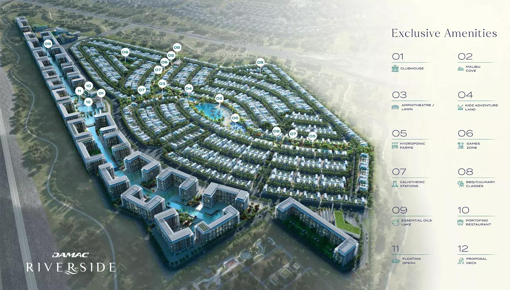 Damac Green Vein masterplan layout, Damac Riverside, DIP 2, Dubai