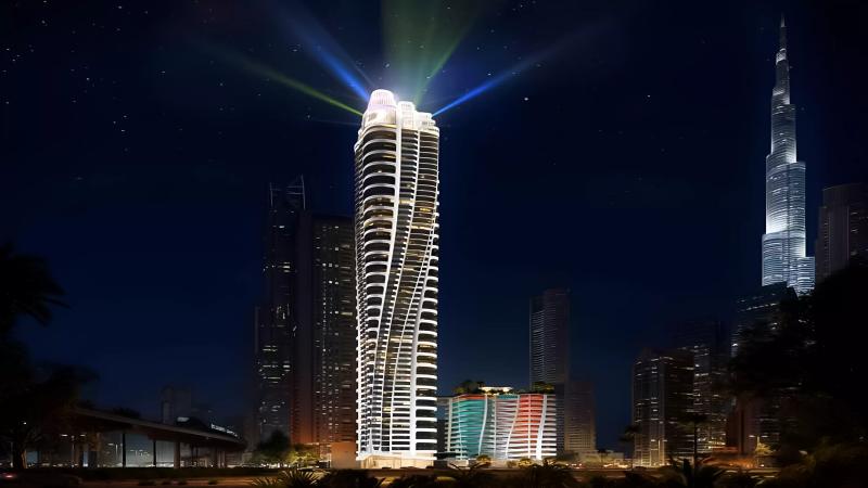 Volta Tower exterior facade in Downtown Dubai