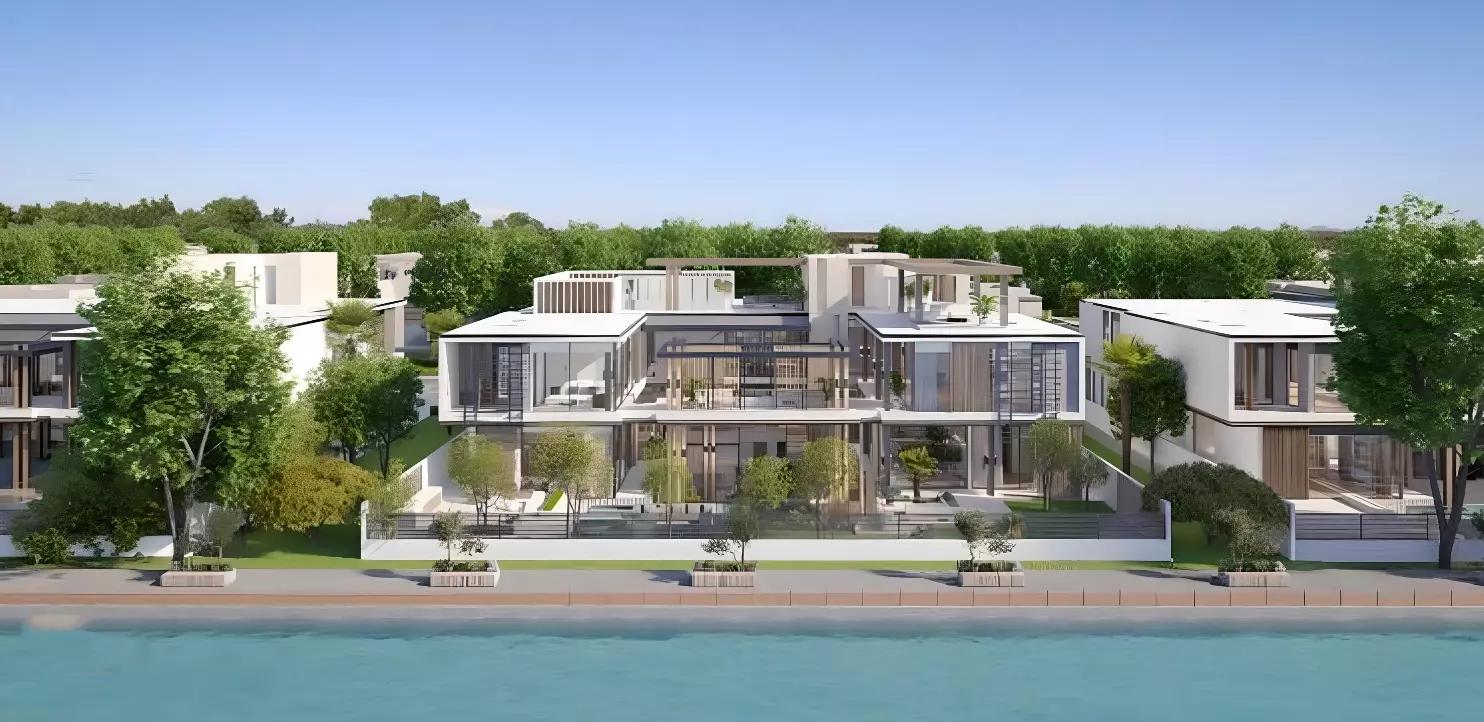 Casa Serene villa exterior with landscaped front garden, Sobha Hartland, MBR City, Dubai