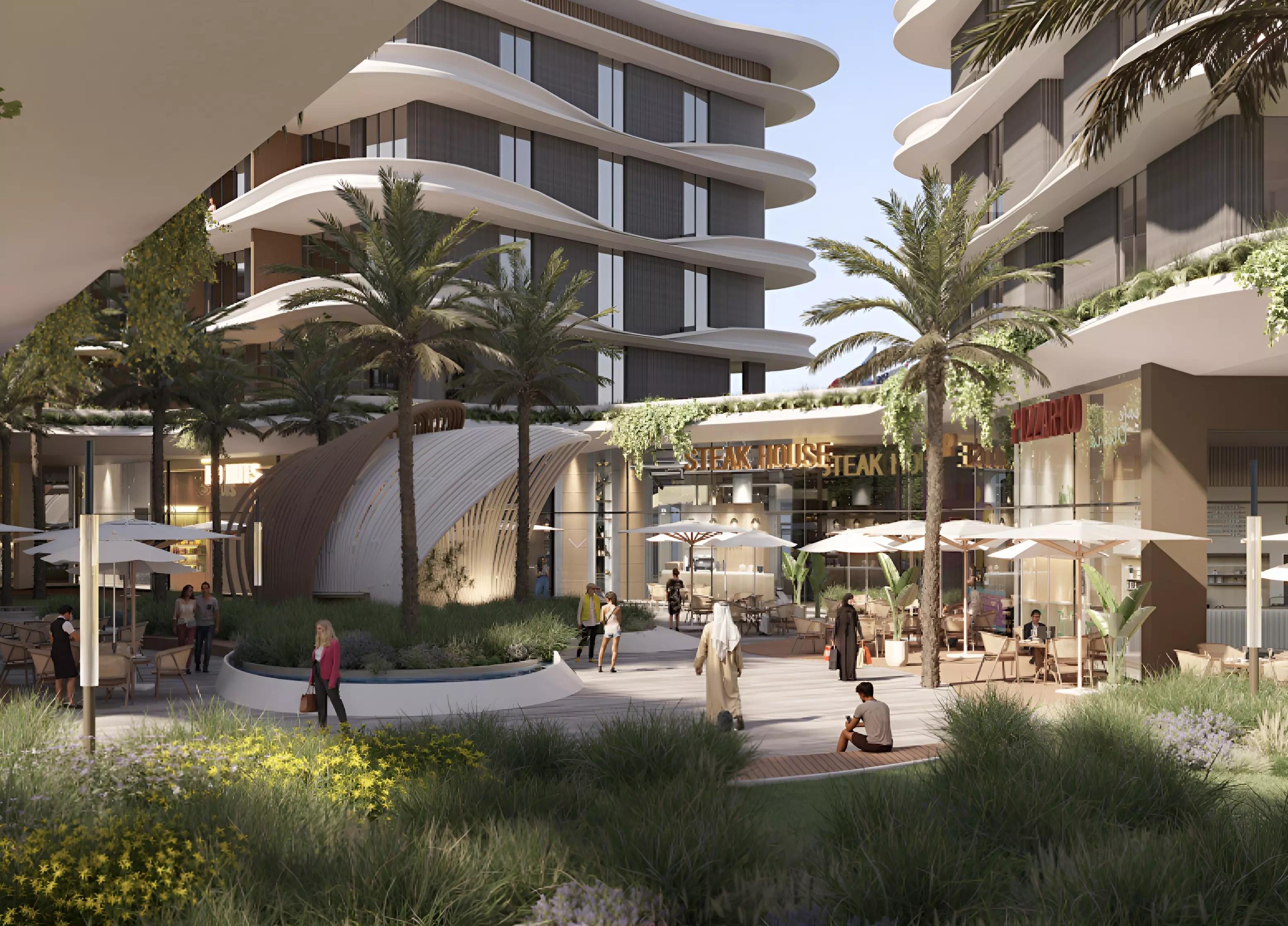 Mayfair Nexus podium and landscaped courtyard render