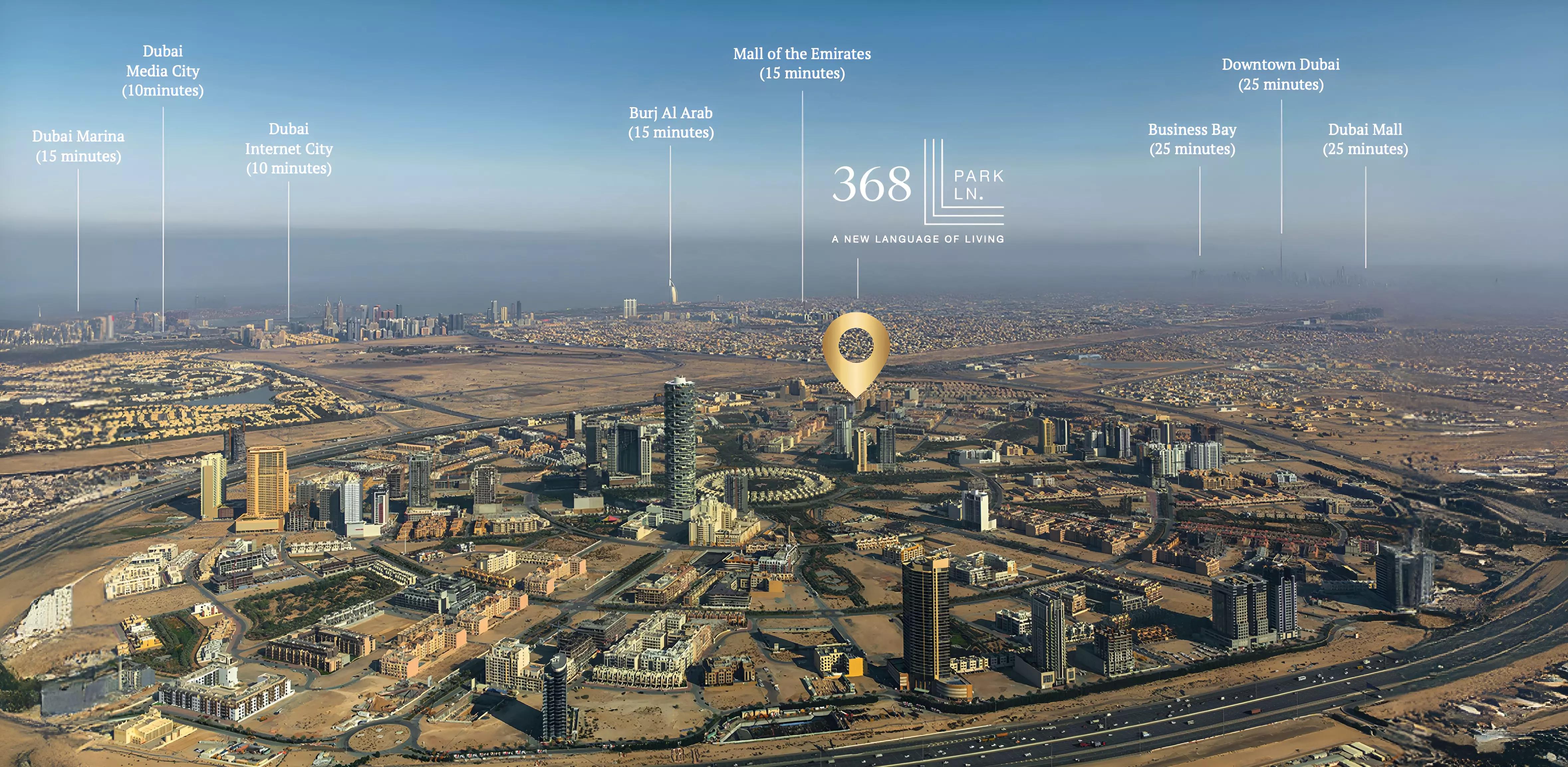 368 Park Lane master plan layout, Jumeirah Village Circle, Dubai
