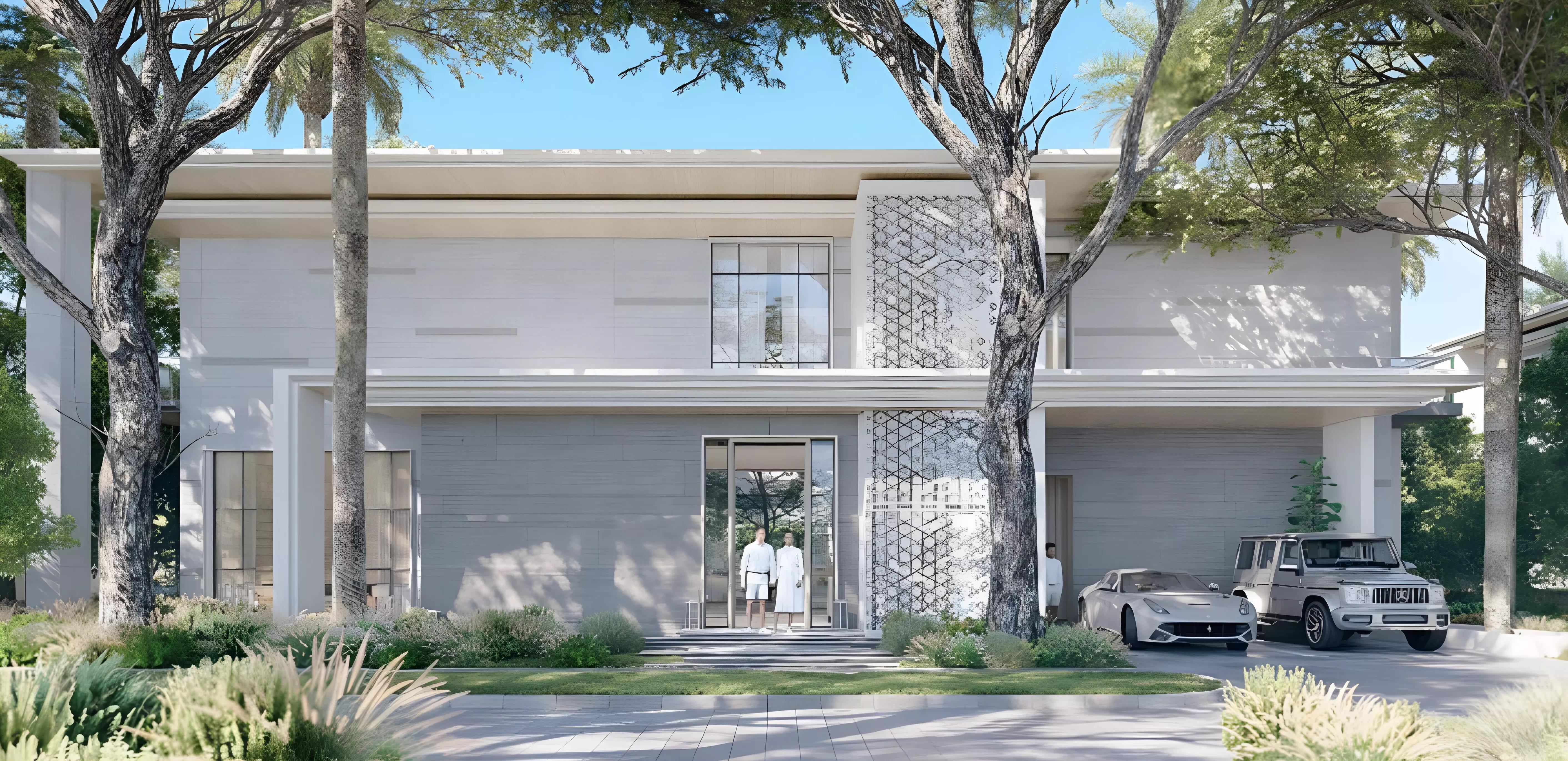 Edra Villas private garden and outdoor terrace, Eden Hills, Dubai