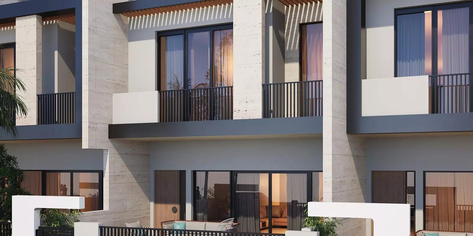 Le Parc Homes townhouse bedroom interior with built-in wardrobes, JVC, Dubai