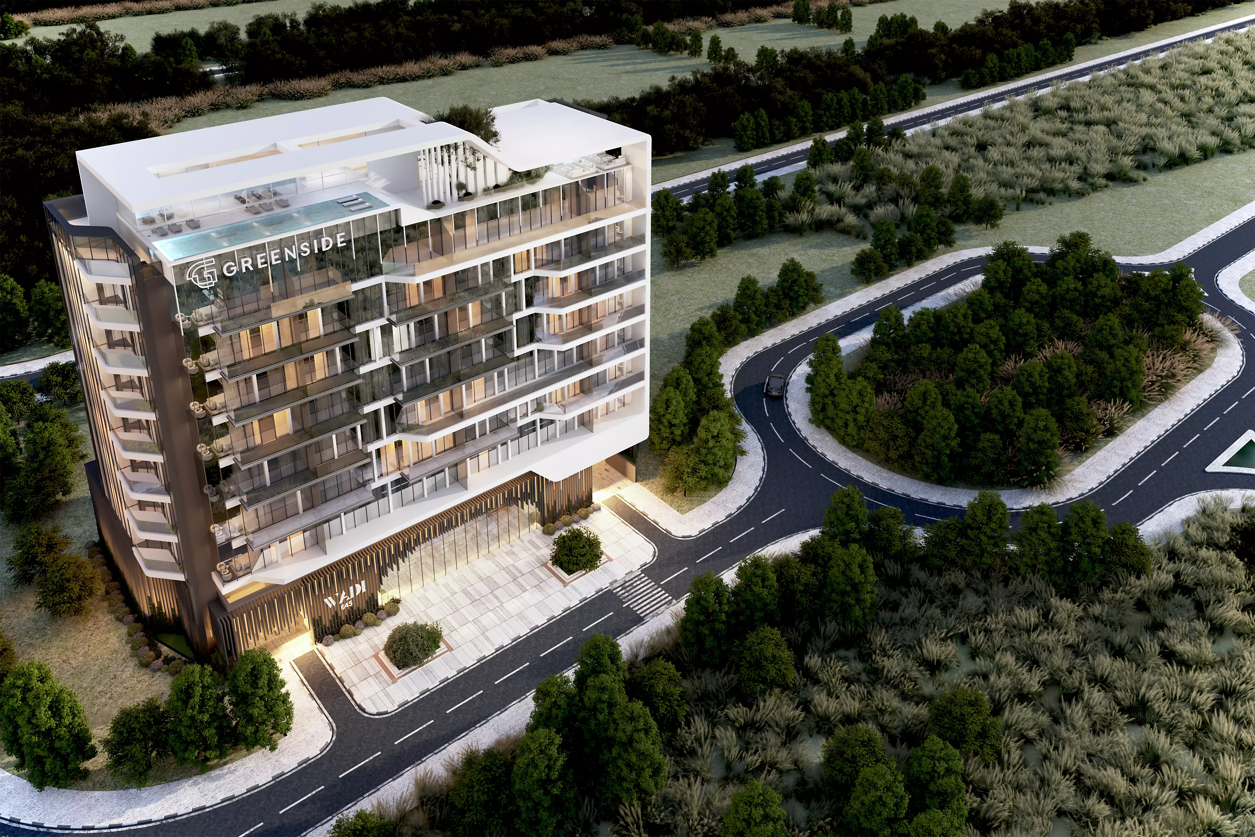 Wadi 645 residential building exterior in Majan, Dubai