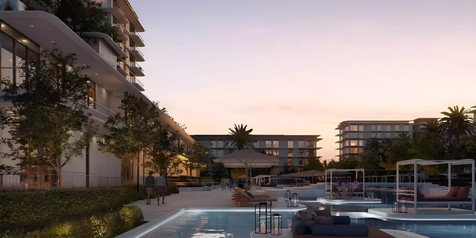Bayline townhouse exterior, Mina Rashid masterplan
