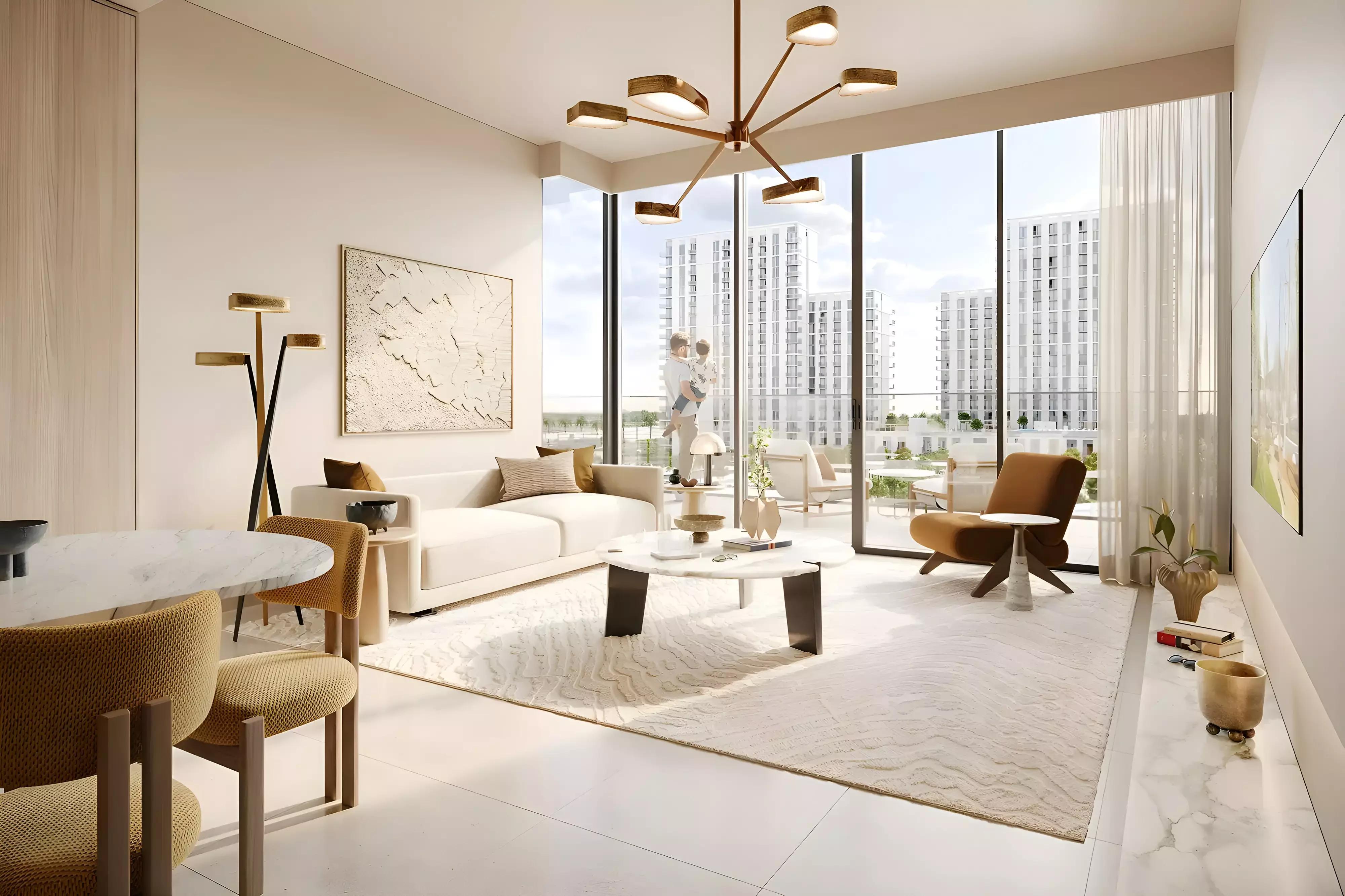 Parkwood outdoor amenity deck and seating area, Dubai Hills Estate