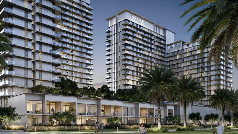 Address Residences at Dubai Hills Estate exterior tower view, Emaar Dubai Hills Estate
