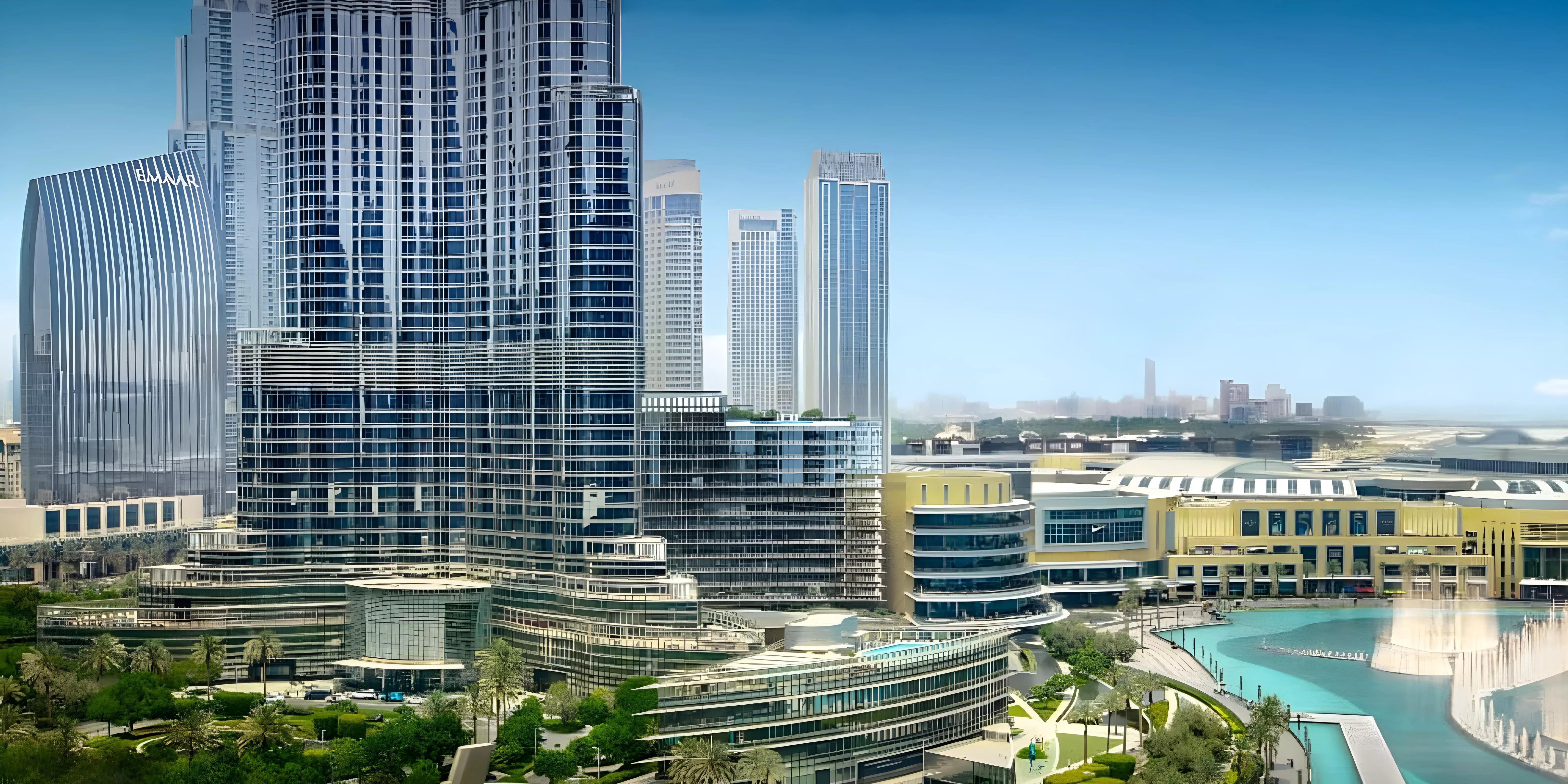 The Residence Burj Khalifa tower exterior view in Downtown Dubai