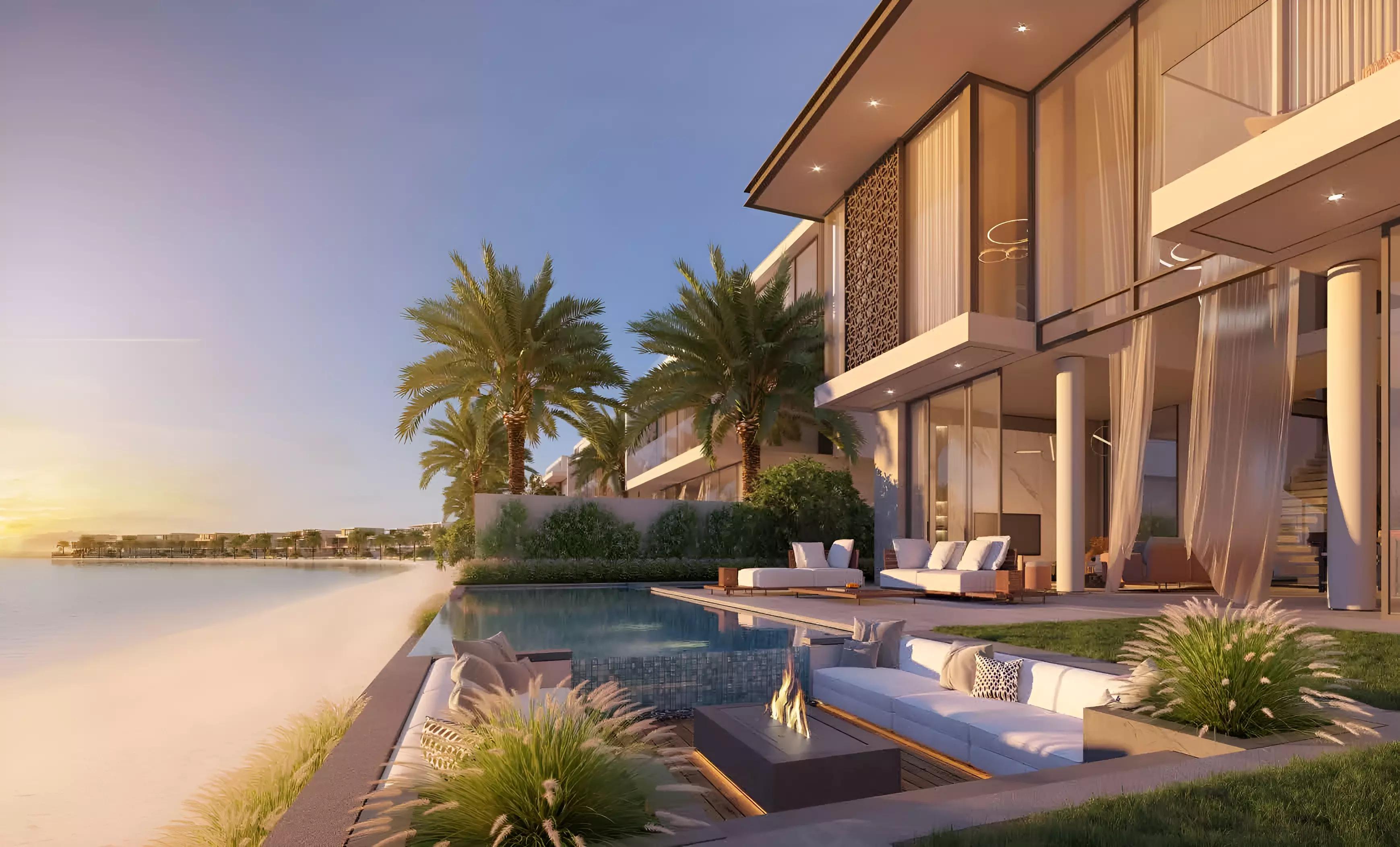 Villa Blue Horizon bedroom interior, Palm Jebel Ali, Dubai