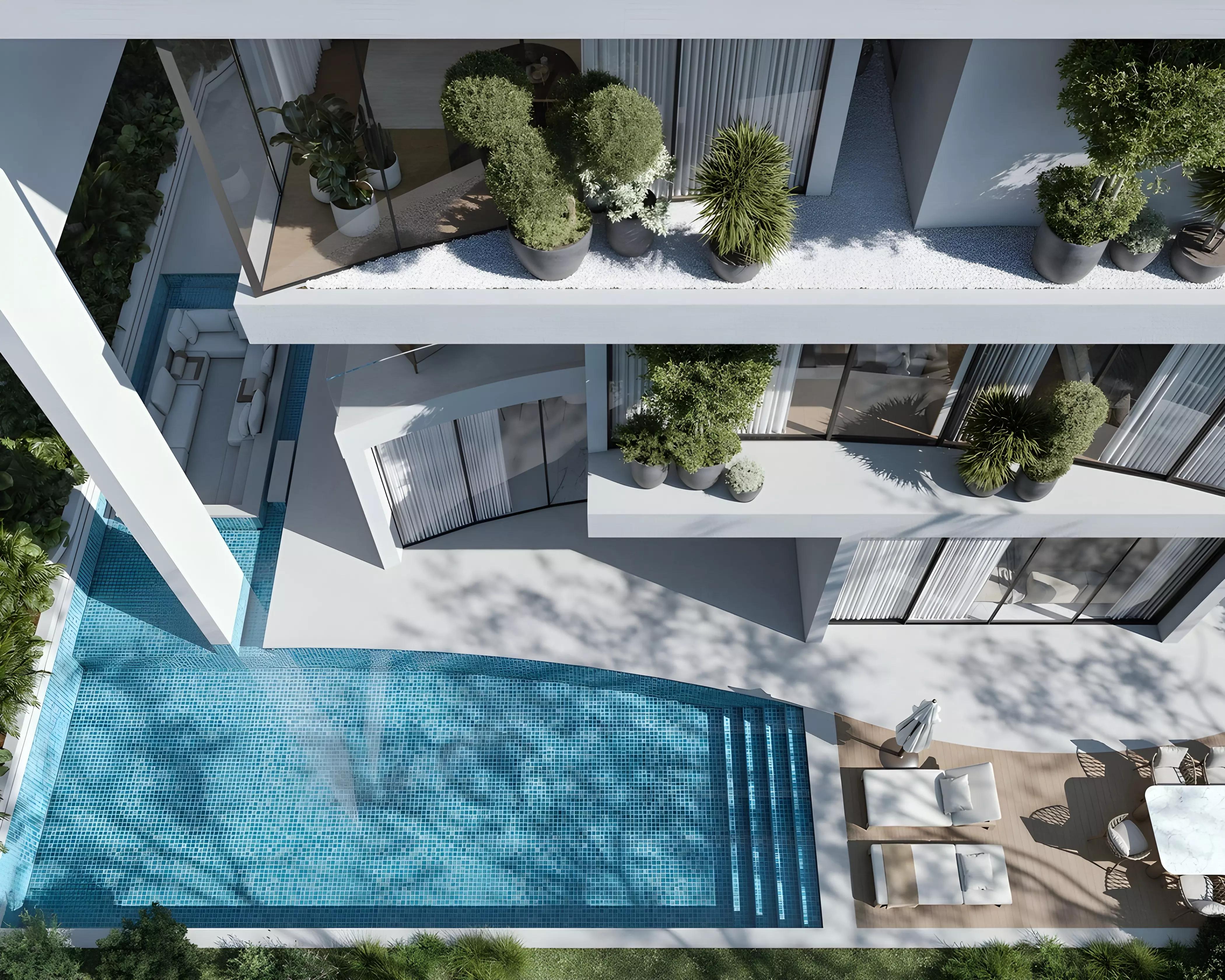 Lunaya villa community street view under construction, Jebel Ali, Dubai