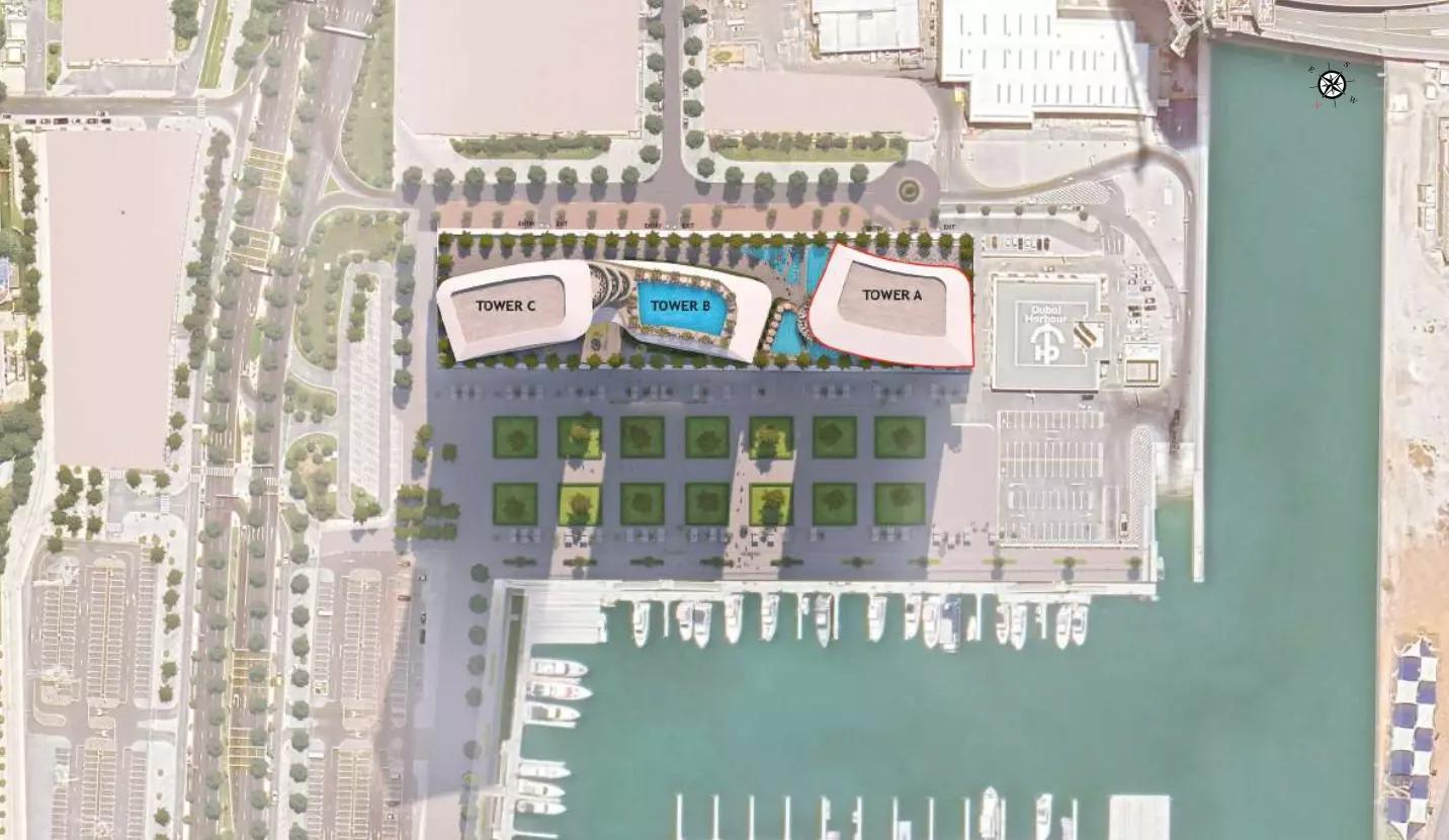 Master plan layout of Sobha Seahaven Sky Edition, Dubai Marina
