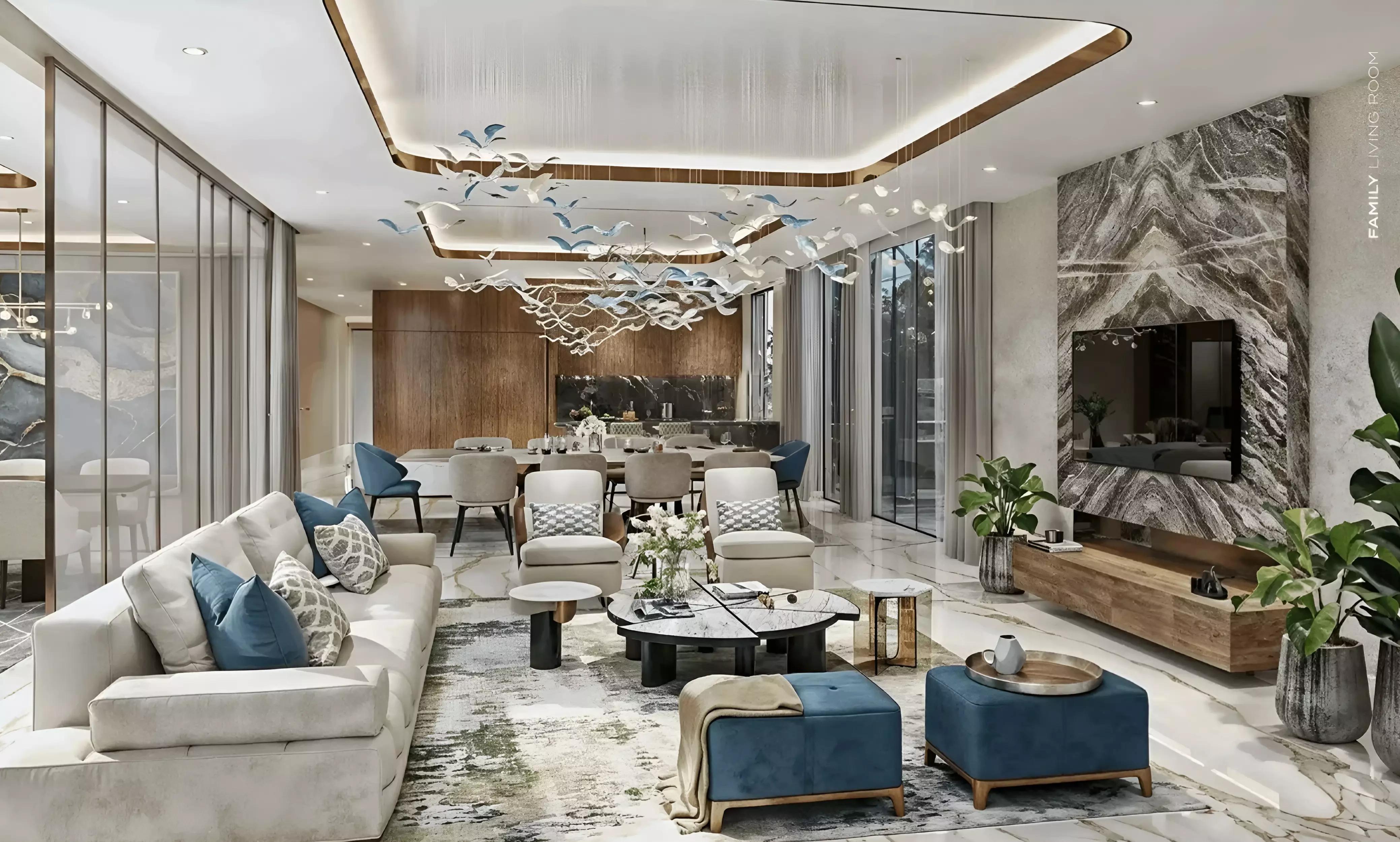 Barbados 2 townhouse row with communal gardens, DAMAC Islands 2