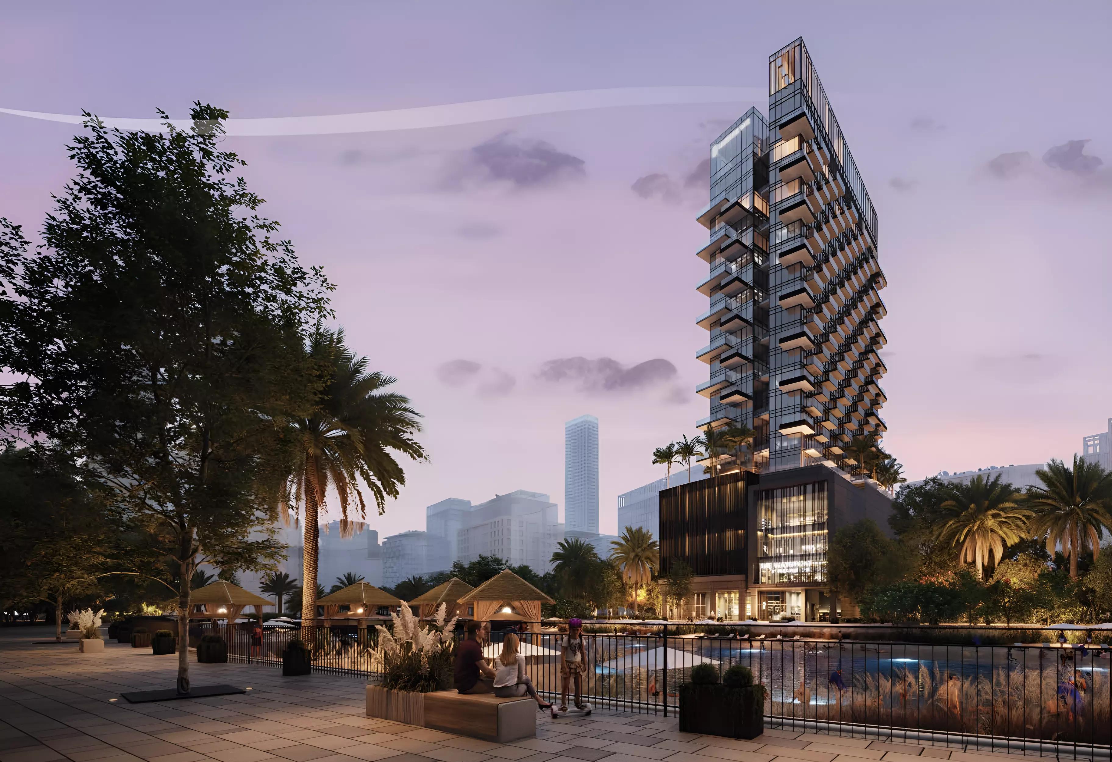The Waterway exterior facade view, Sobha Hartland II, Bukadra, Dubai