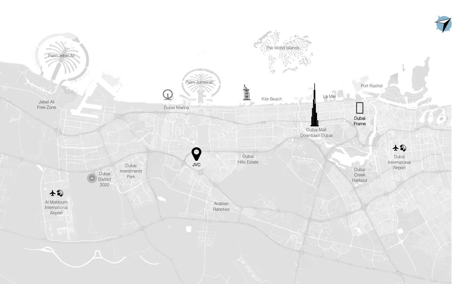 La Perla Homes 10 master plan layout, District 10, Jumeirah Village Circle, Dubai
